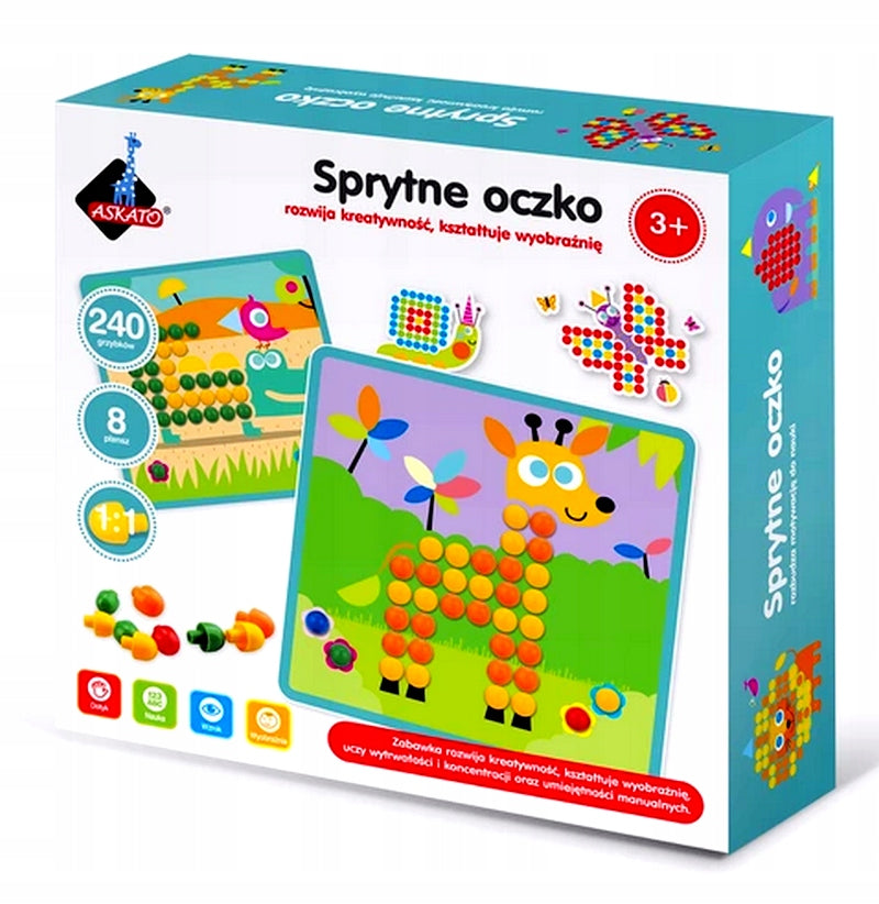 Askato CLEVER EYELET Creative puzzle Educational TOY 240 el