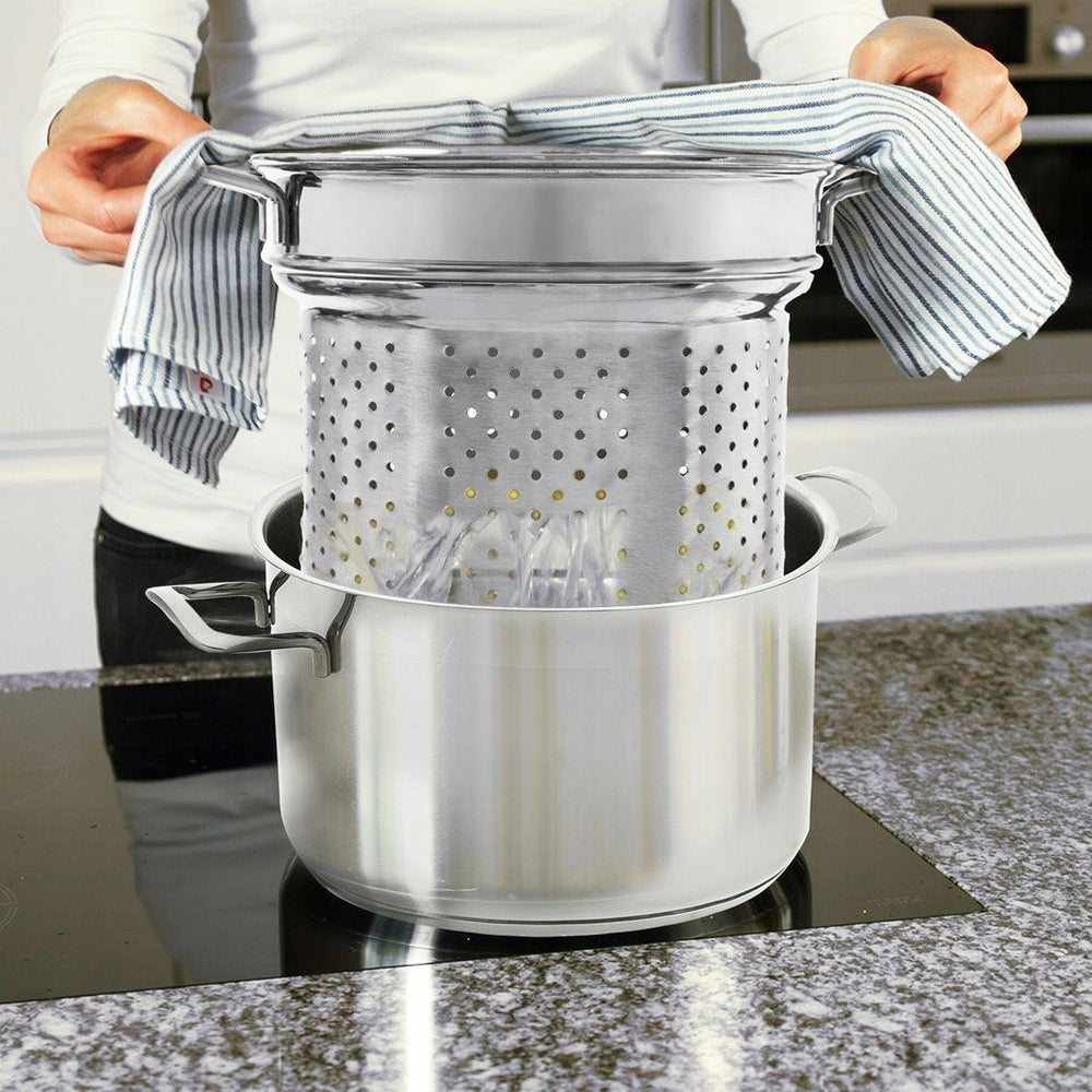 Asparagus PASTA Cooking Cartridge Pot Deep Strainer for Pot Packaging status original