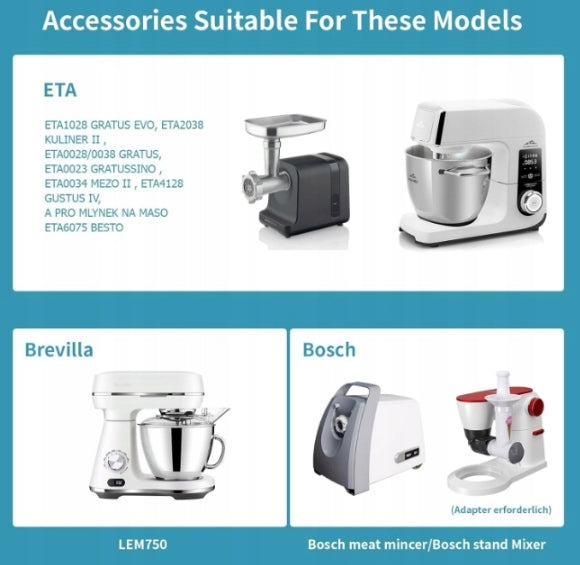 Attachment adapter ice cream and sorberty FOR Bosch ETA mixer Manufacturer code ETA 0028 98030