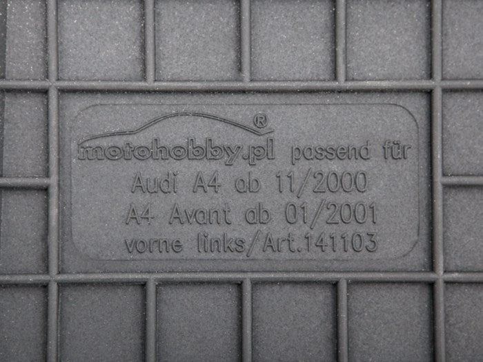 Audi A4 B7 04-07 DEDICATED RUBBER MATS Manufacturer Motohobby