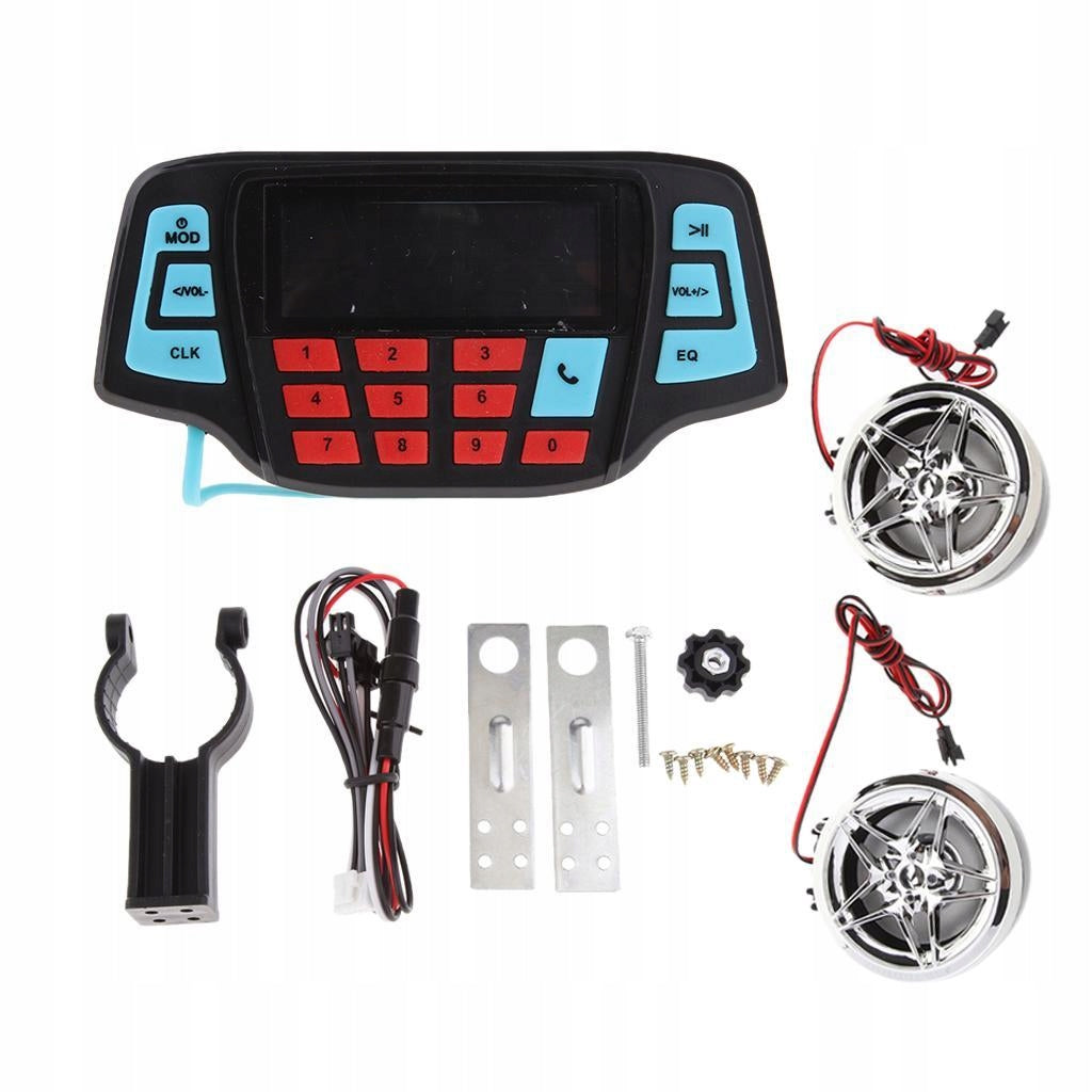 Audio Amplifier for UTV ATV Motorcycle USB MP3 Player FM Radio Speakers