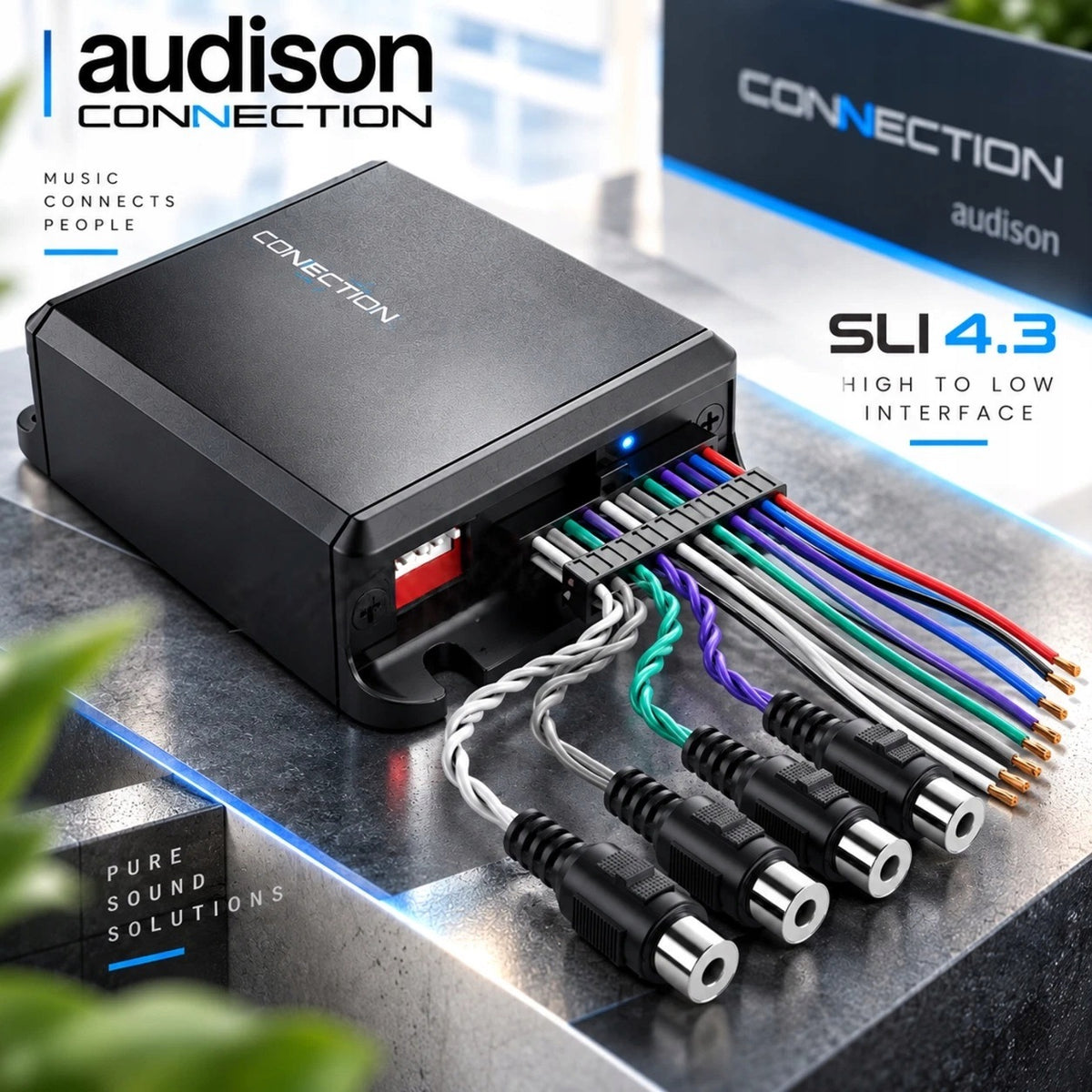 Audio Signal Converter Audison Connection SLI 4.3 RCA 4 Channels OEM Model SLI 4.3