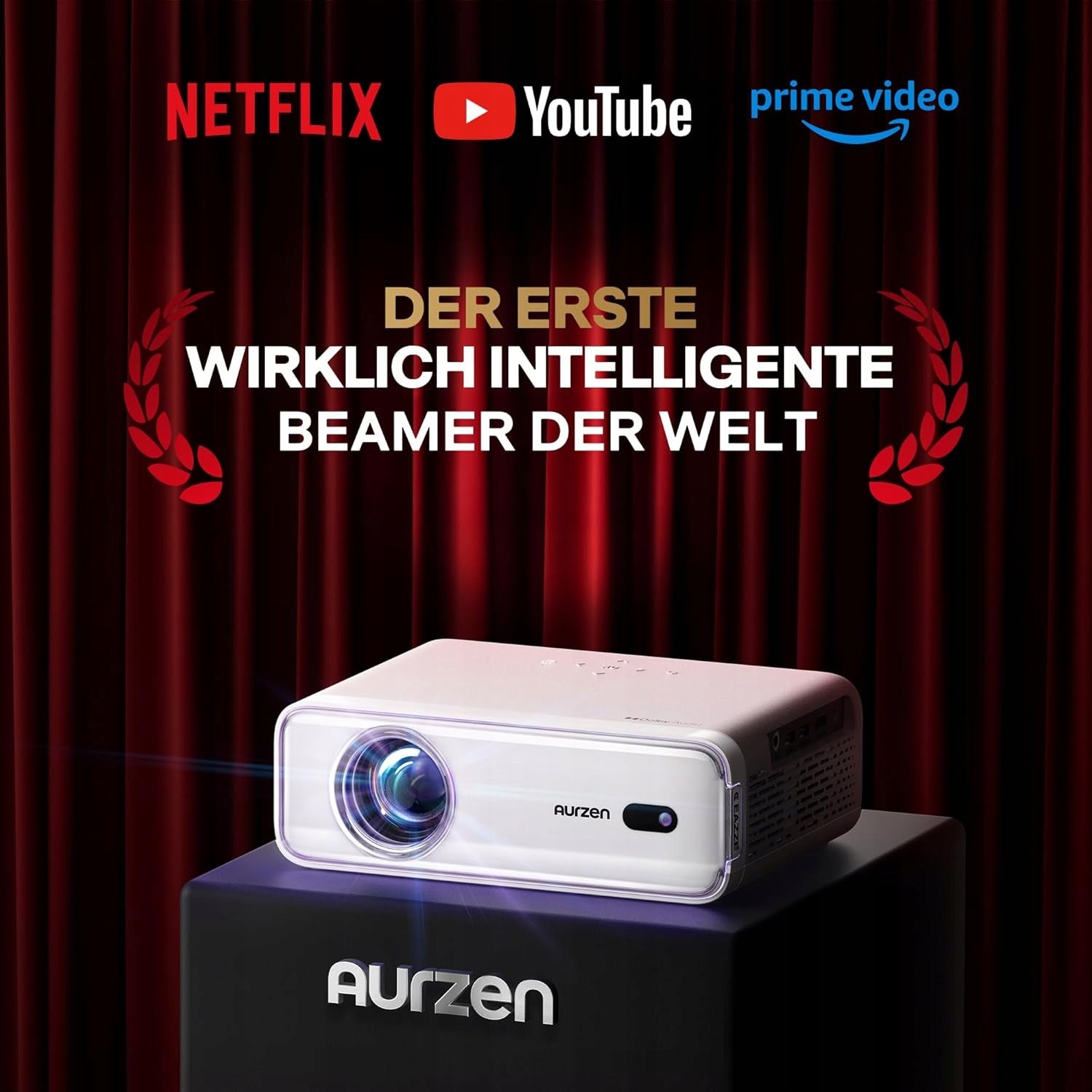 Aurzen Eazze D1 Smart Projector 4K FULL HD WIFI and Bluetooth 1276 Manufacturer code Aurzen EAZZE D1