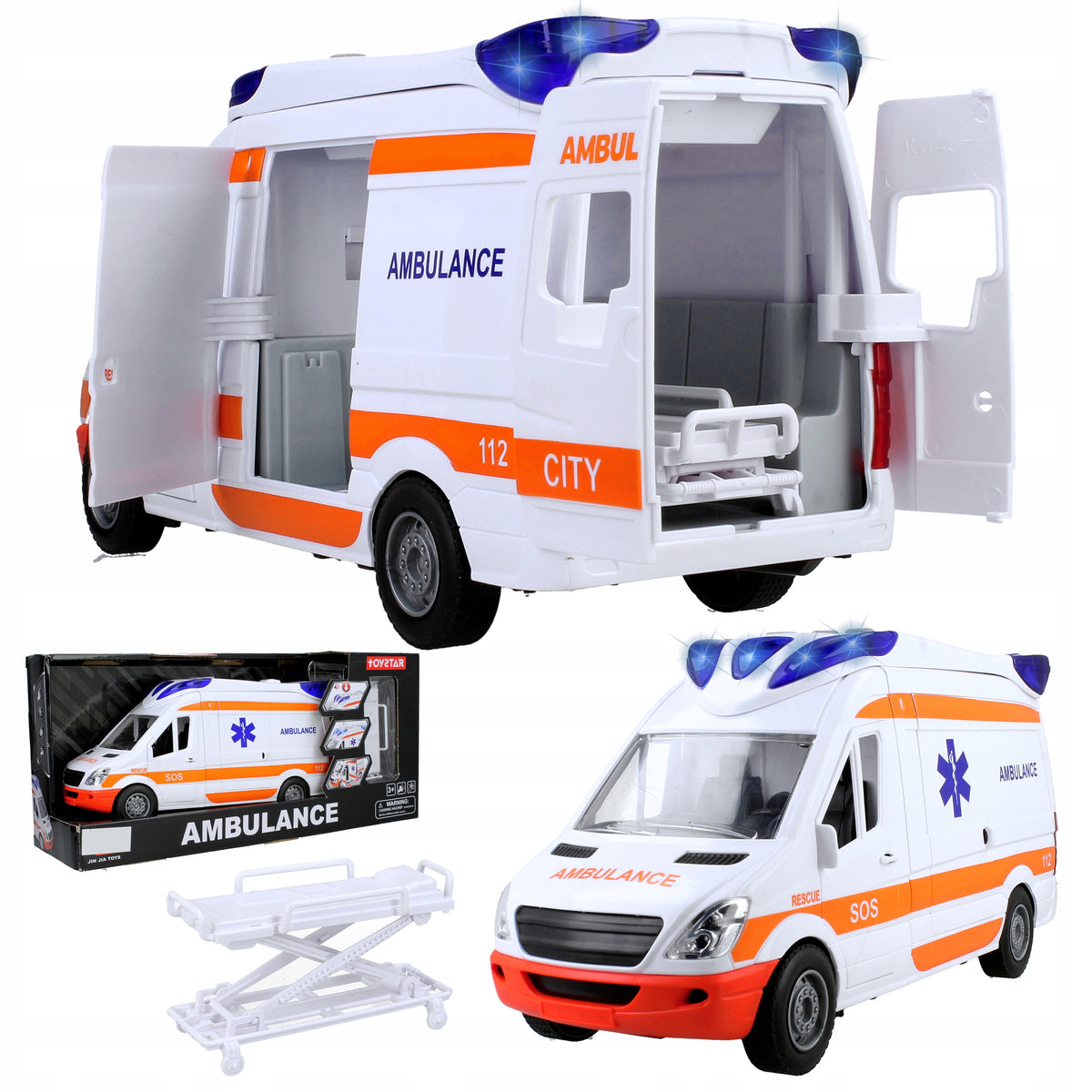 Auto Ambulance Bus Drive Sounds Opening Door Stretcher Packaging status original