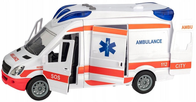 Auto Ambulance Bus Drive Sounds Opening Doors with Stretcher Manufacturer code ``QL55227