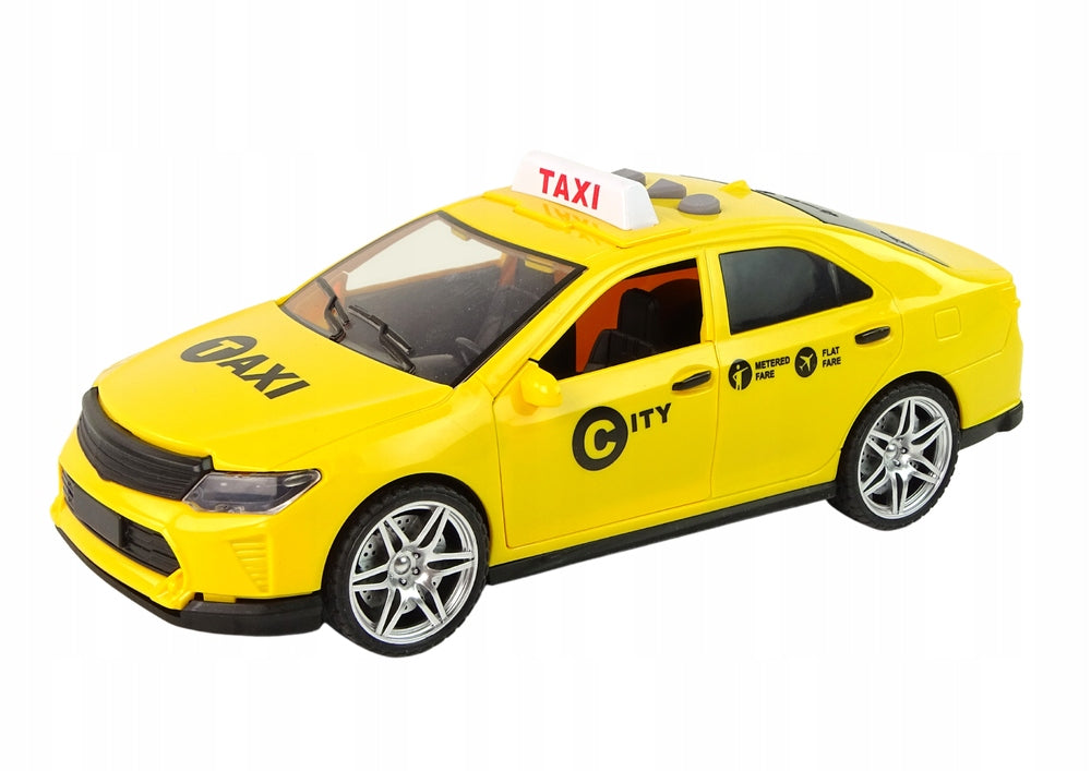 Auto Taxi Vehicle 1:14 Lights Sounds Yellow Brand LEAN Toys