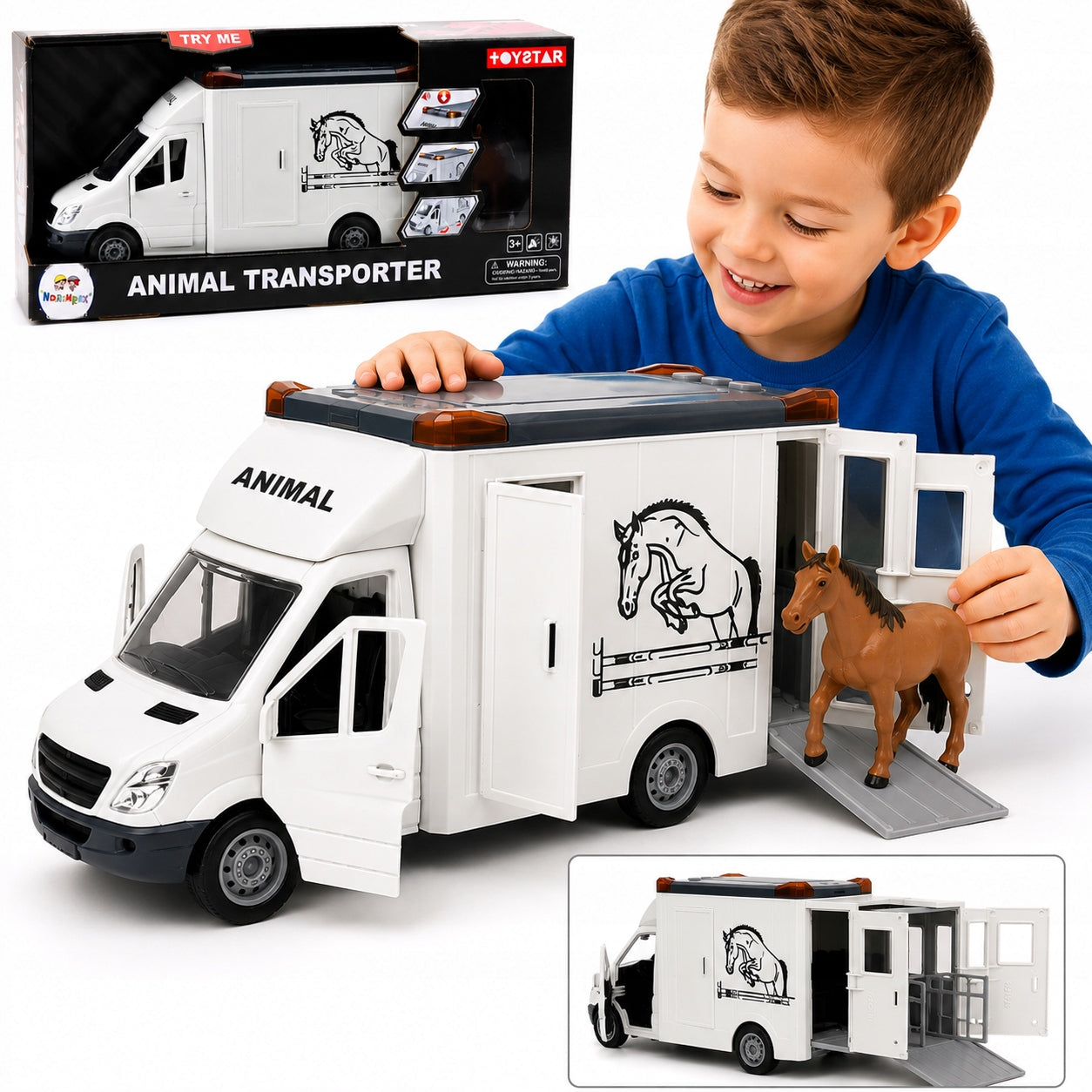 Auto Transporter Horse transporter opening door light sound