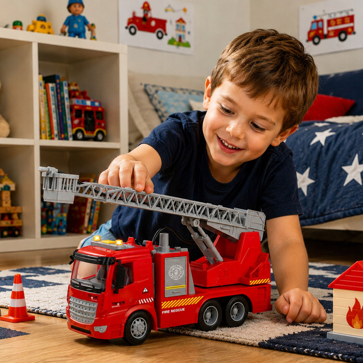 Auto fire brigade interactive light sound dog water for boy 3+ Packaging status original