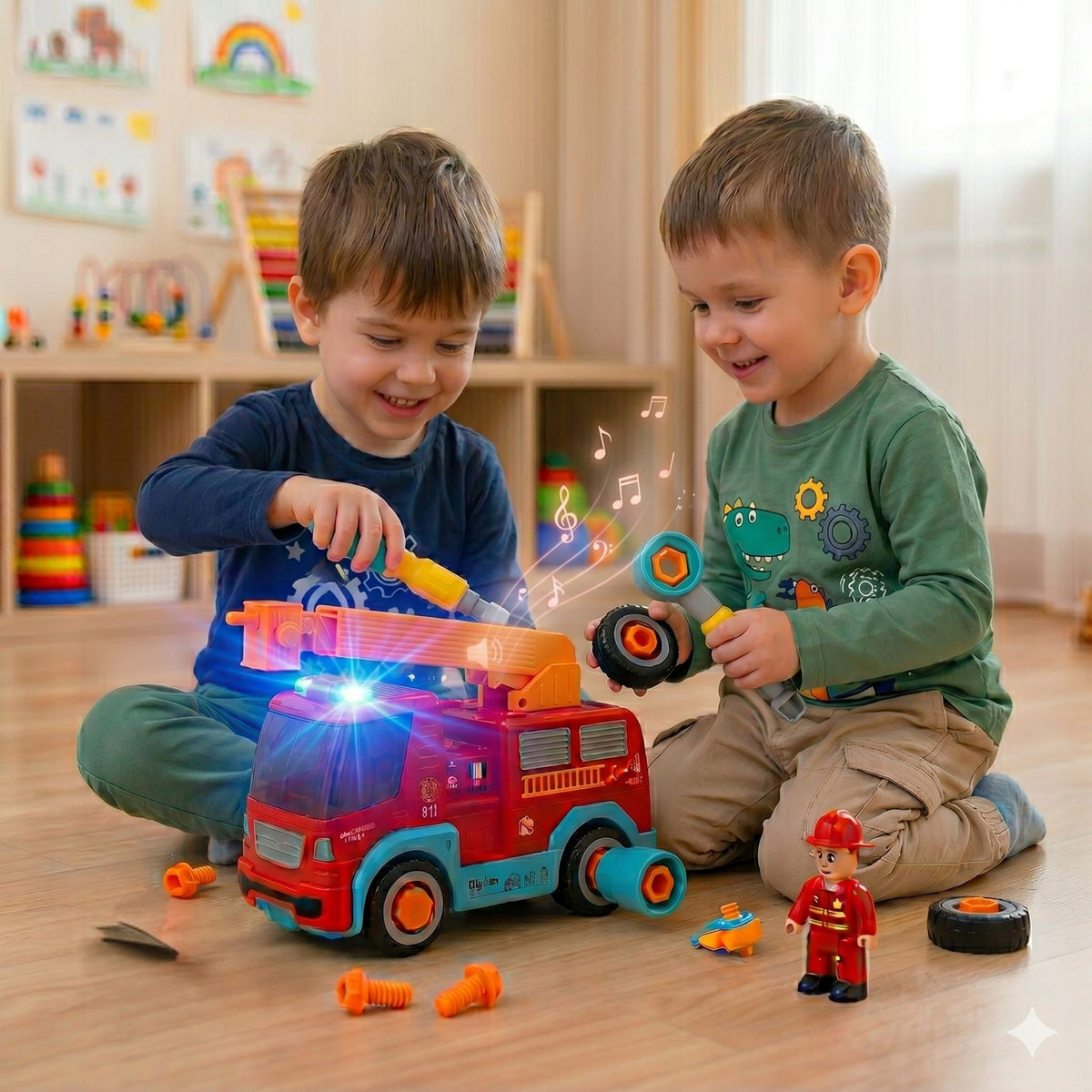 Auto fire brigade interactive light sound for twisting and unscrewing Manufacturer code 5906196006909