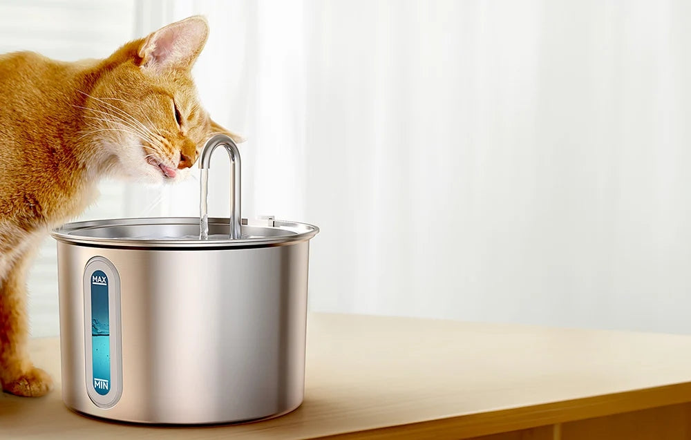 Automatic Dog Cat Drinker Fountain Oneisall 2L Stainless Steel Quiet Manufacturer code PWF-001-1