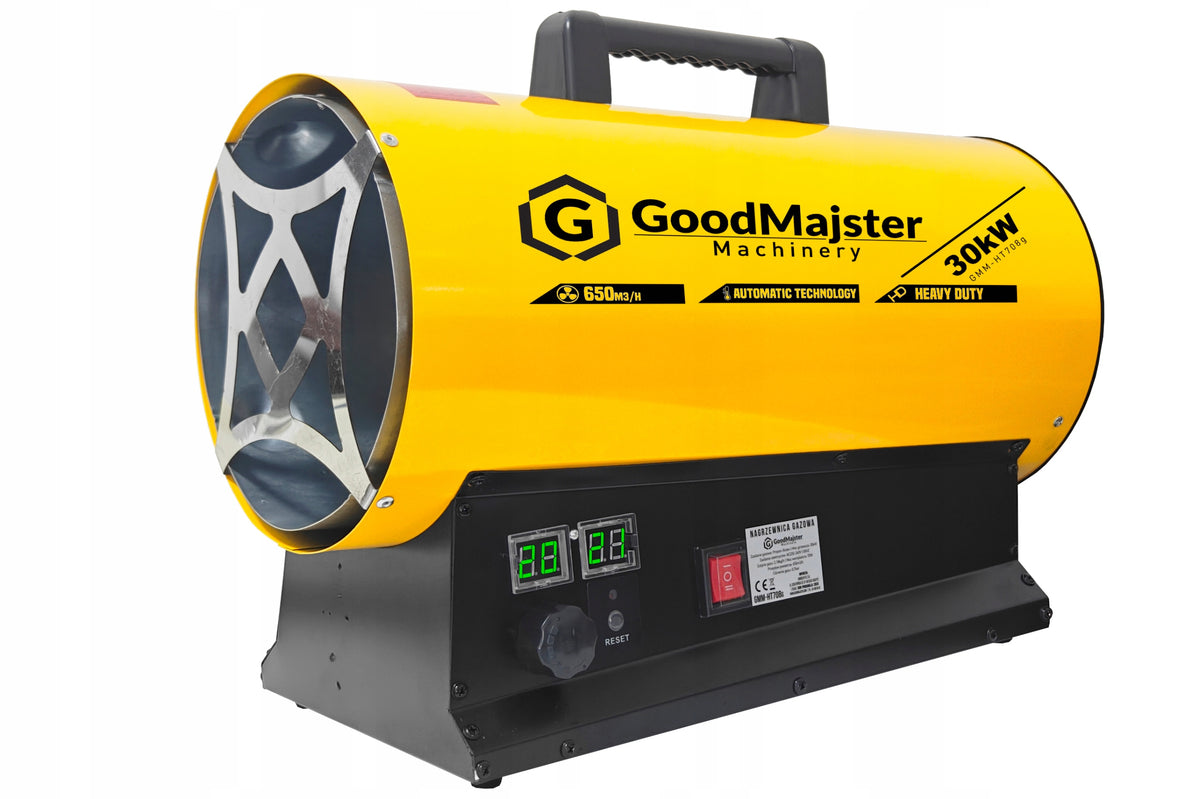 Automatic GAS HEATER with LCD THERMOSTAT 30kW BLOWER 650m3/h Brand GoodMajster