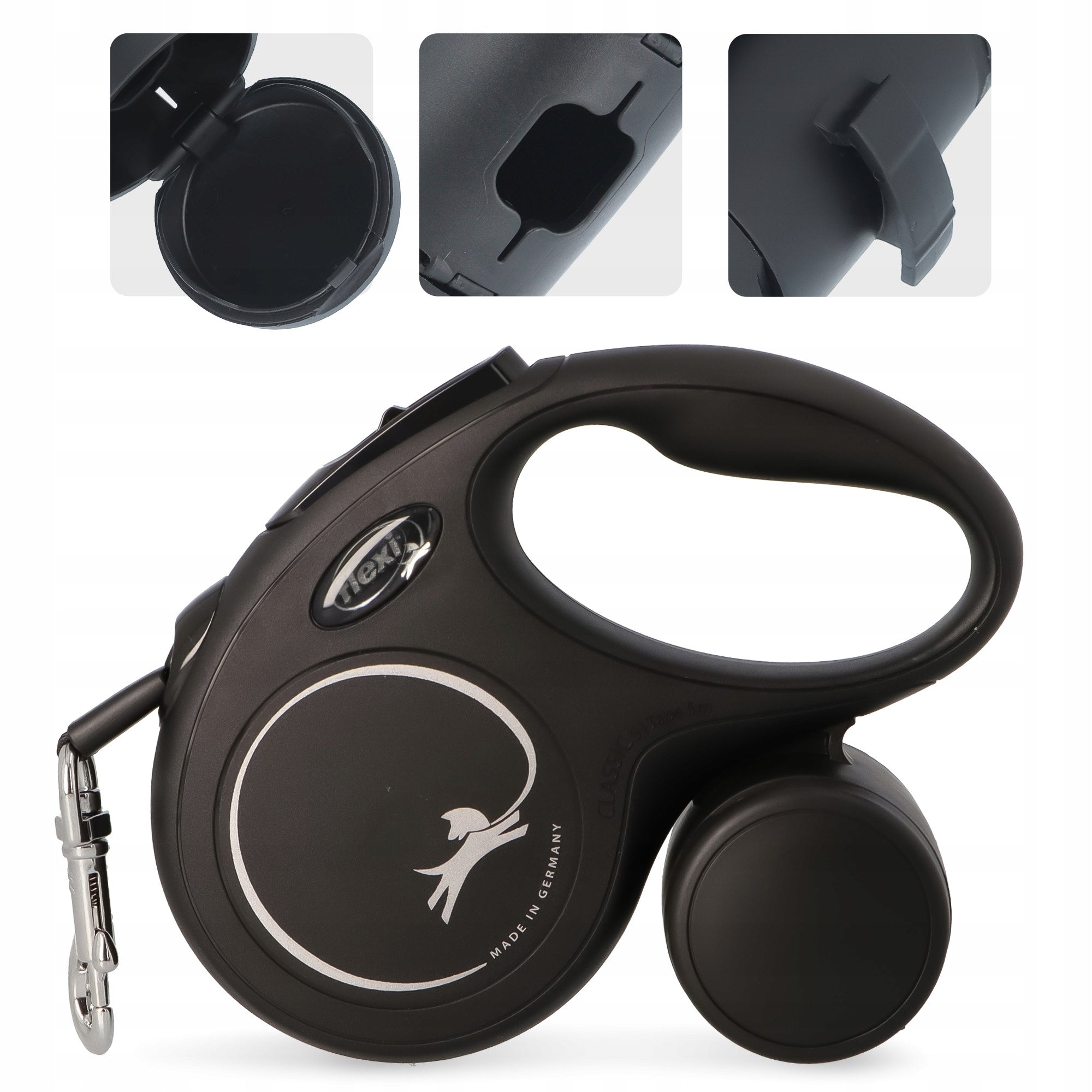 Automatic Lanyard for Cat Dog 5m Tape CONTAINER Pouch for Pouches Taste 3O Brand Flexi