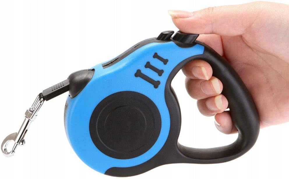 Automatic Lanyard for Dog Cat Flexi Retractable with Lock 5m 20kg BLUE Manufacturer code Profesjonalna Smycz Automatyczna dla Psa Kota