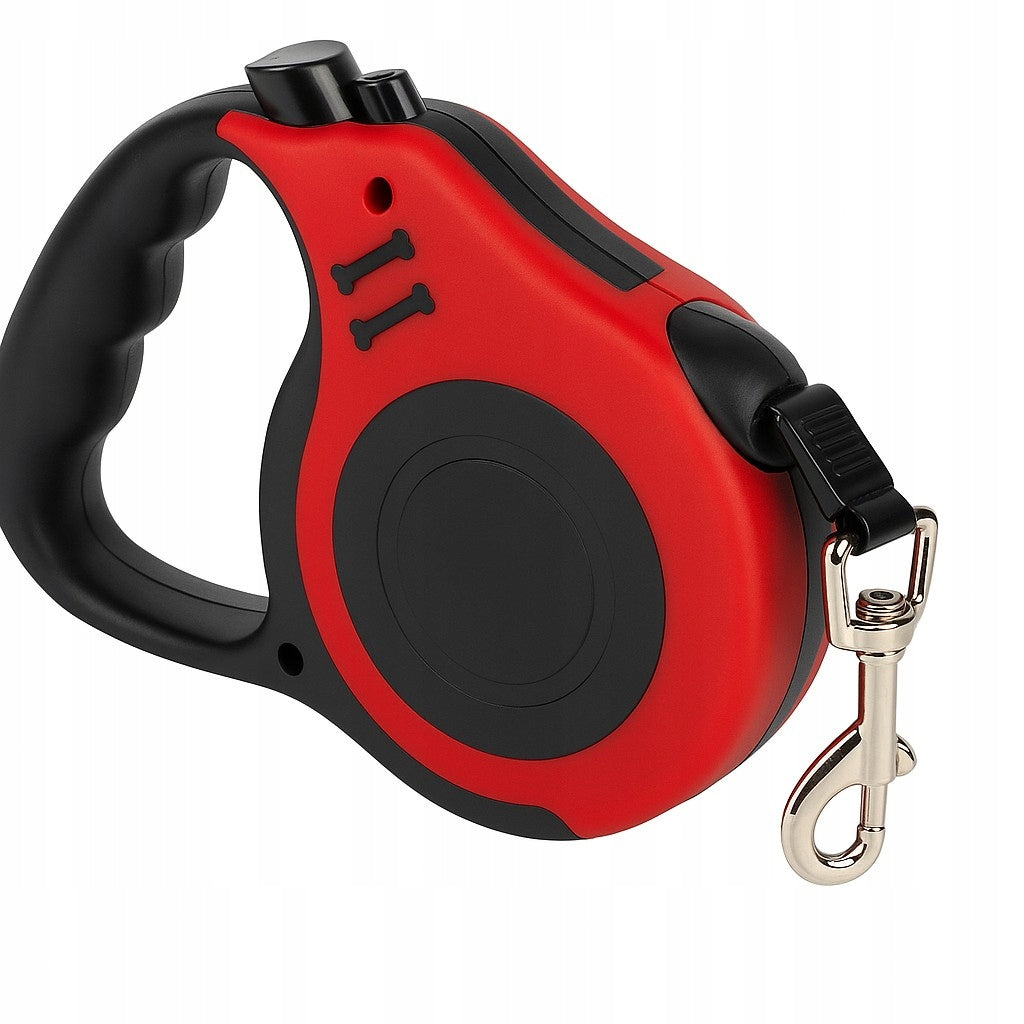 Automatic Lanyard for Dog Cat Flexi Retractable with Lock 5m 20kg RED Packaging status original