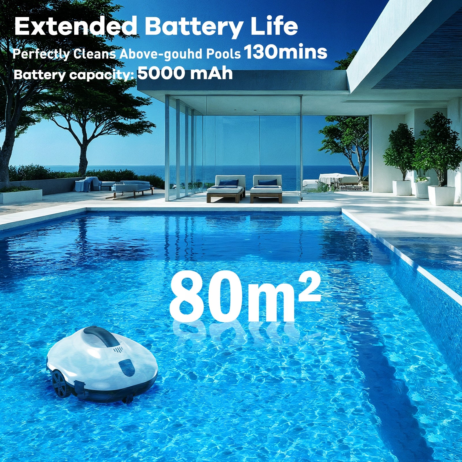 Automatic Pool Cleaning Robot Vacuum Cleaner 130 min Swimming Pools EAN (GTIN) 4071569564469