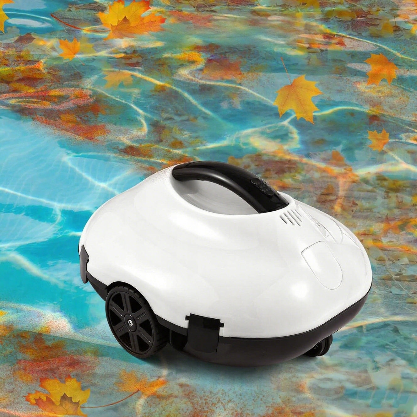 Automatic Pool Cleaning Robot Vacuum Cleaner 130 min Swimming Pools Model PC2332-white-130MIN