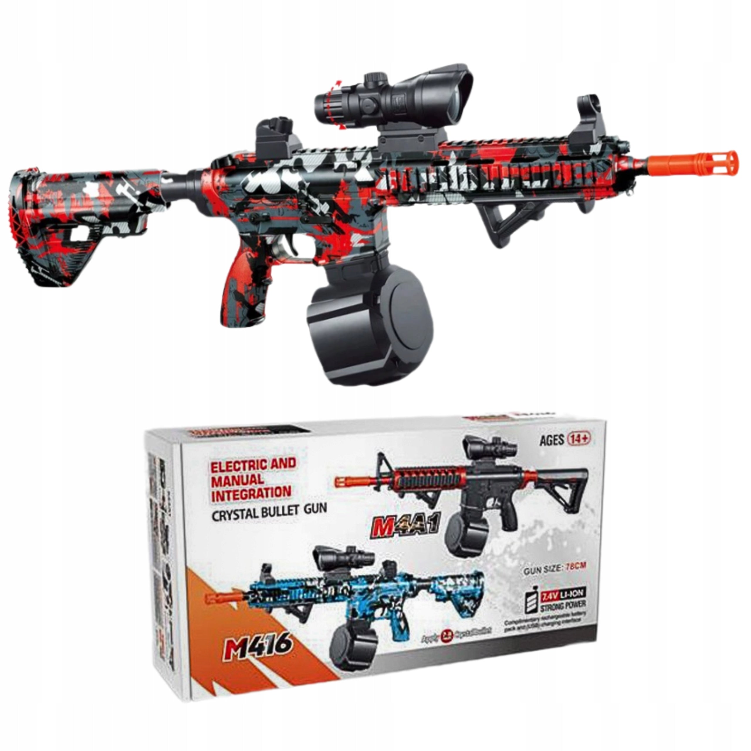 Automatic Rifle for Gel Balls Two Modes Gun Set Rechargeable Brand Skleplolki