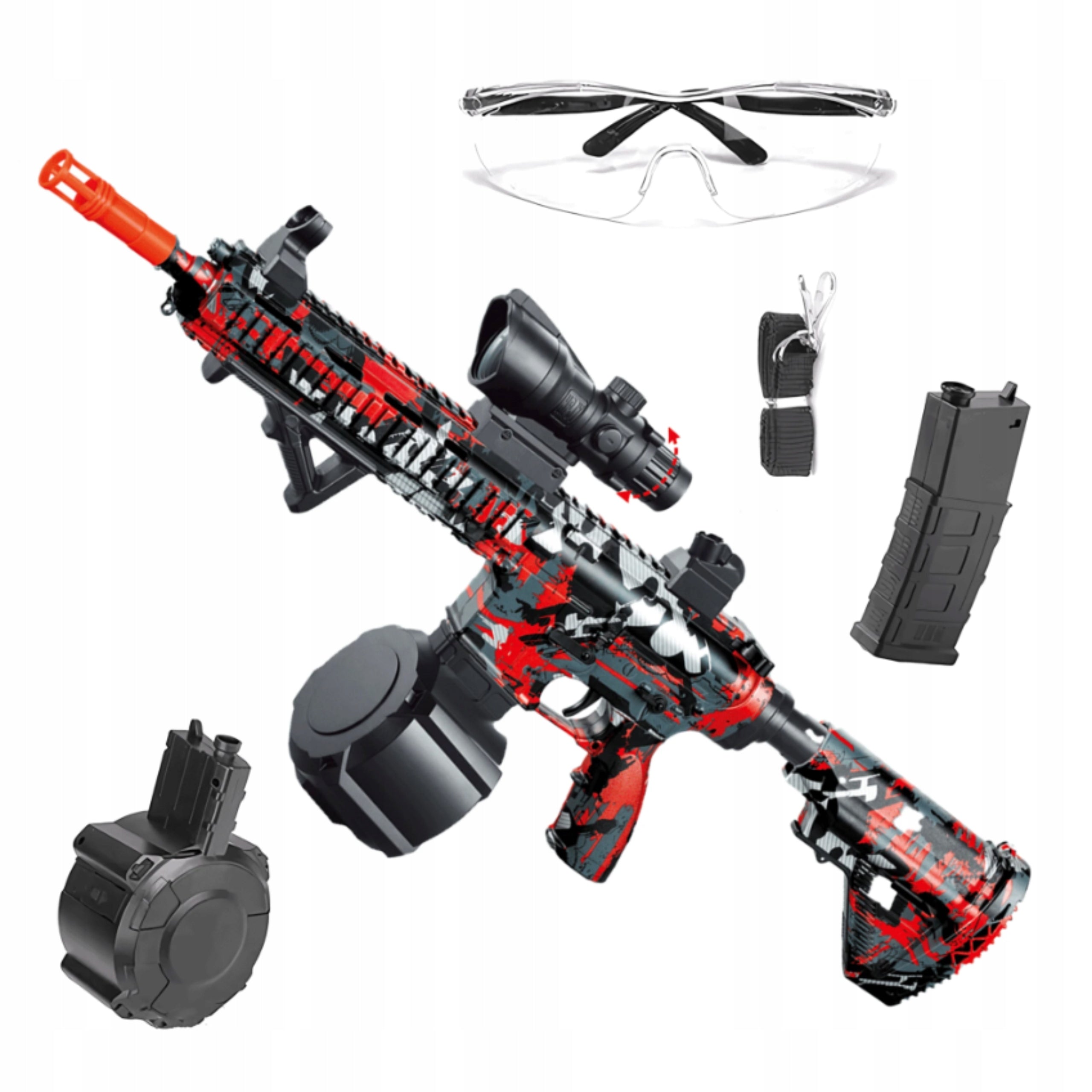 Automatic Rifle for Gel Balls Two Modes Gun Set Rechargeable
