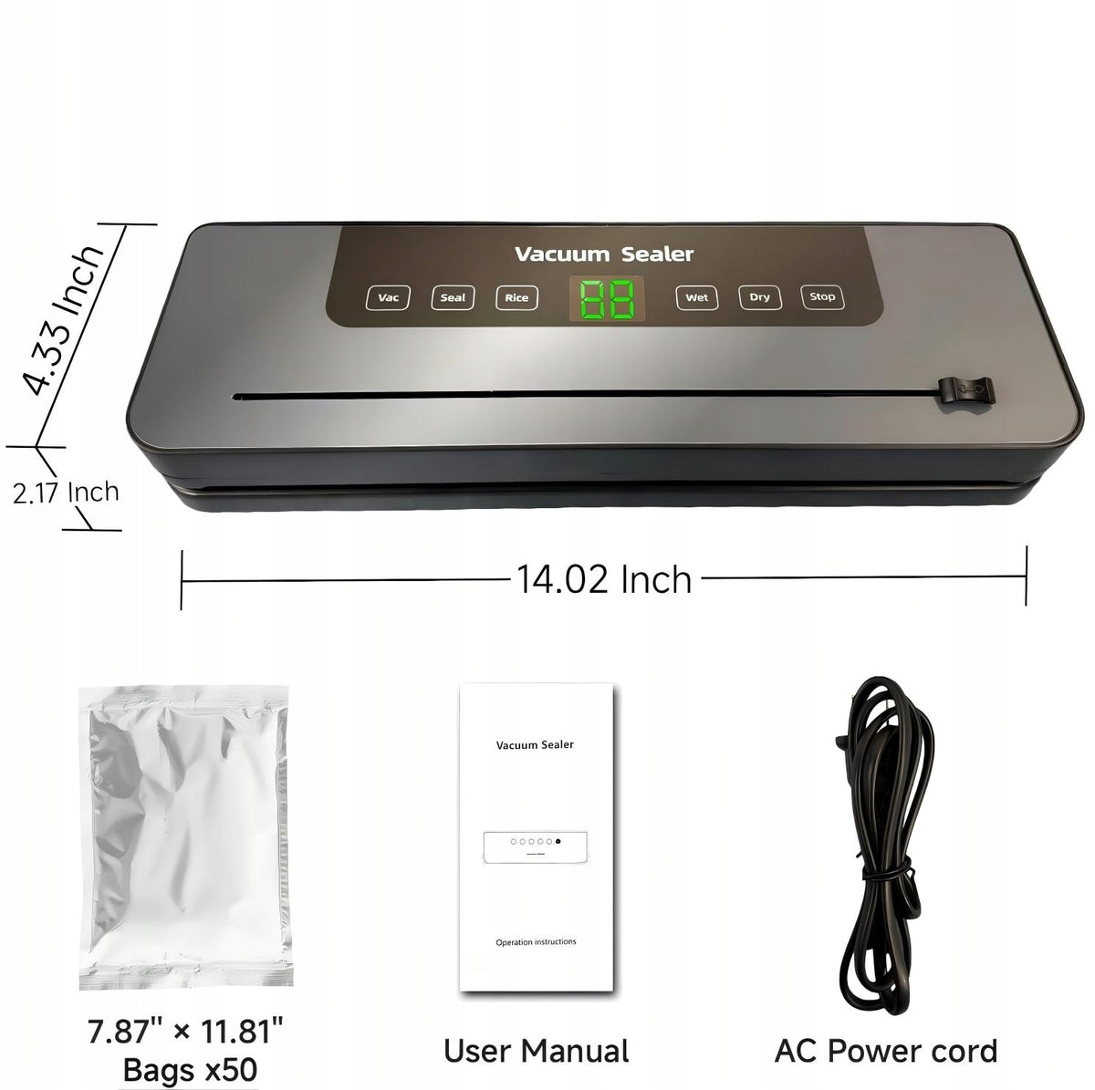 Automatic Vacuum Welding Machine for Food+50 Food Foil Packaging status original