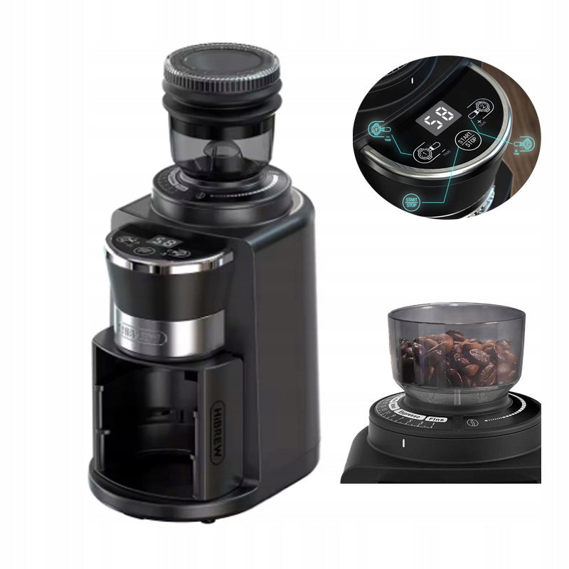 Automatic coffee grinder HiBREW G3A visible bean container