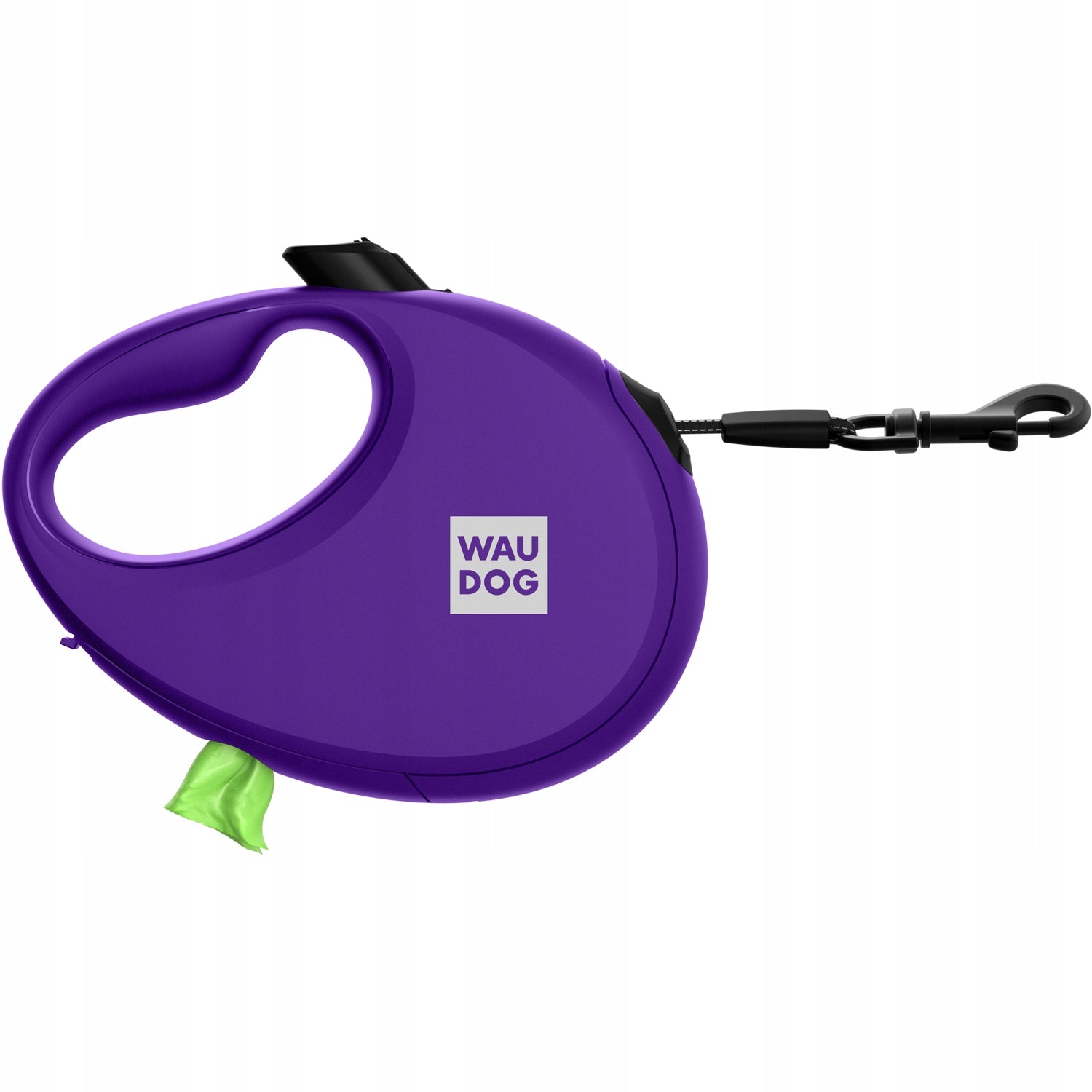 Automatic dog leash with bag container, M, purple, up to 20 kg