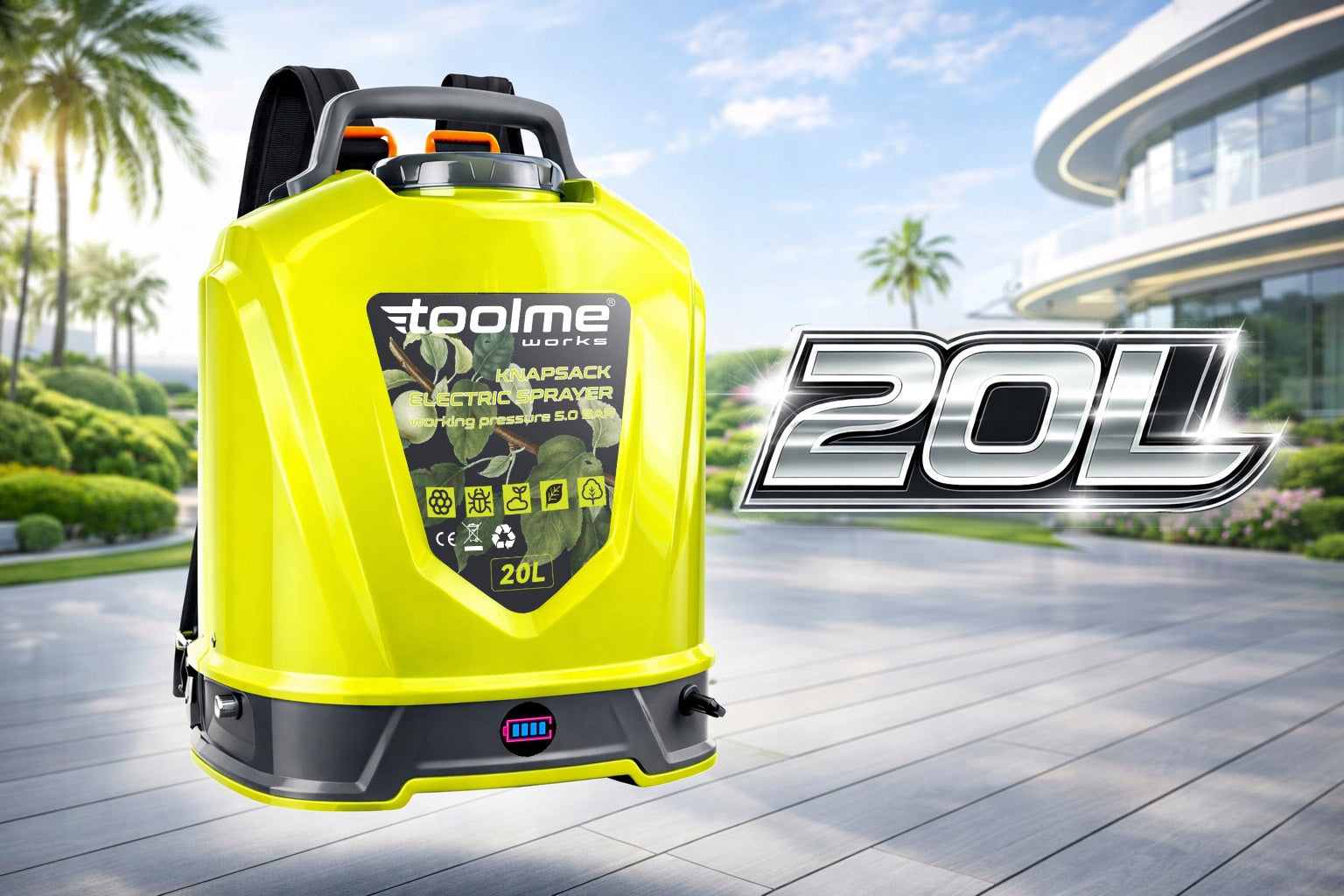 Automatic electric pressure sprayer 20l PREMIUM tm285 Light3kg Brand Toolme