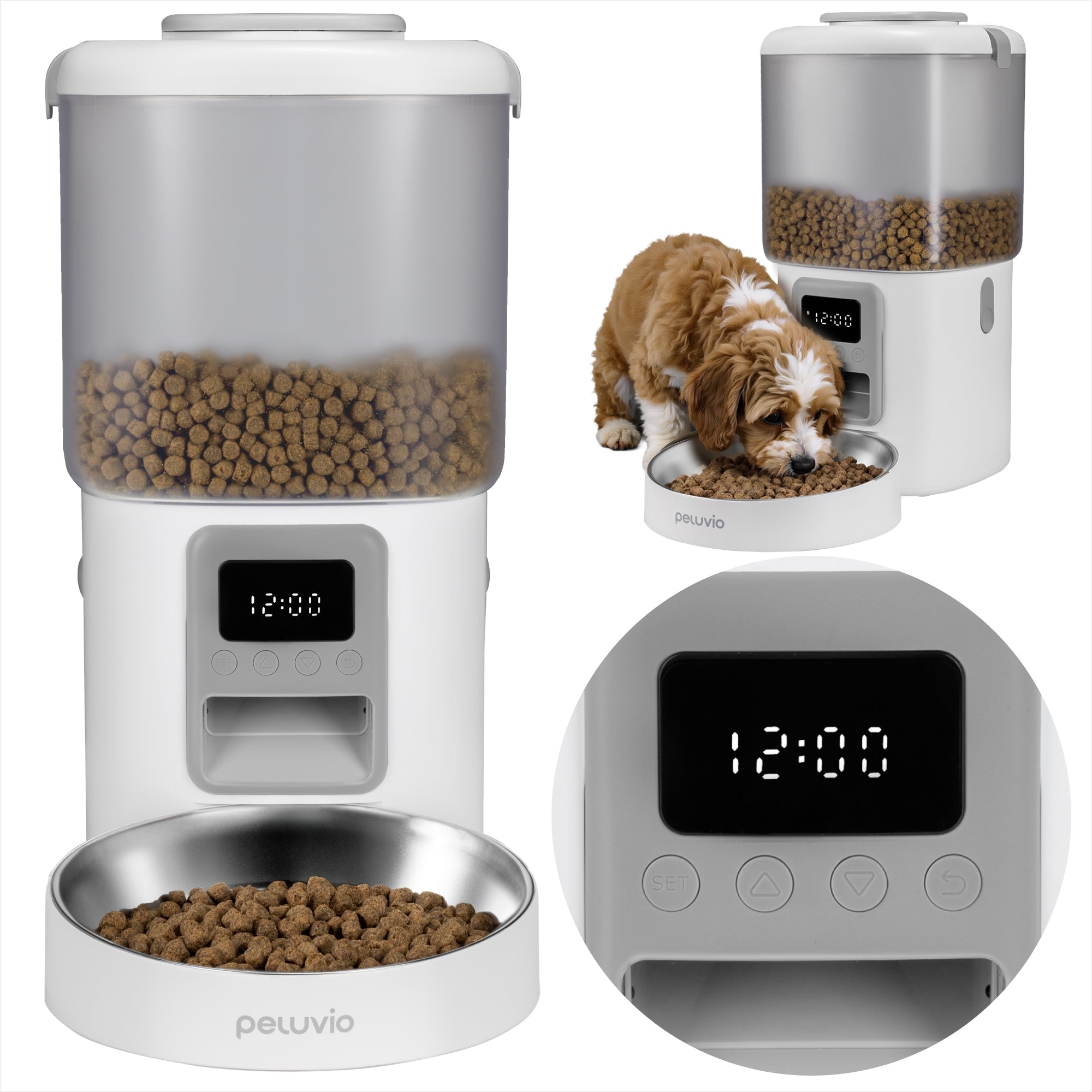 Automatic feeder dry dog food dispenser 4,5Lmiska Peluvio Crispy