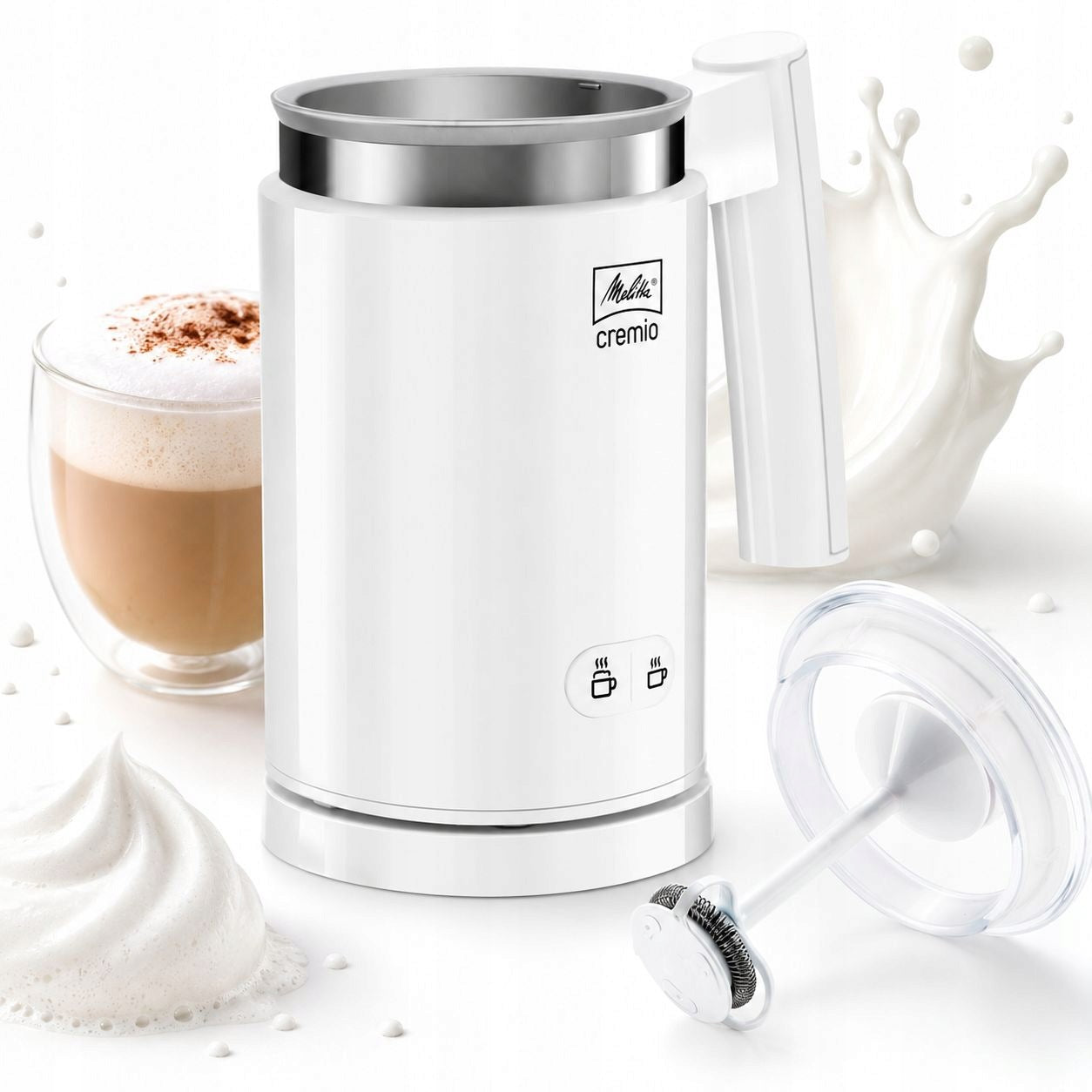 Automatic frother milk warmer Melitta Cremio, white, 1014-01