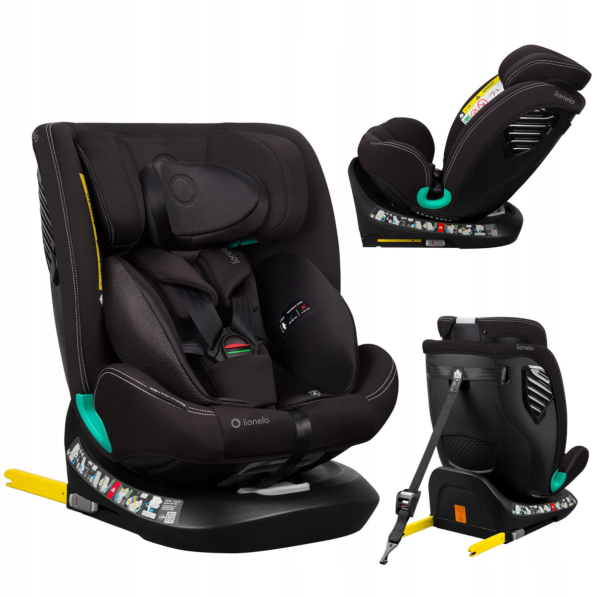 Autosedačka Lionelo Bastiaan One i-Size 0-36 kg čierna