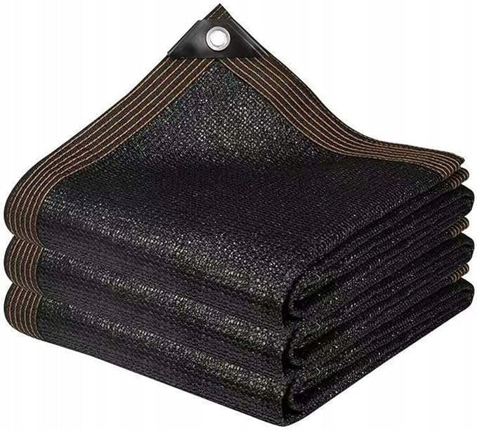 Awning Shading Mesh with Eyelets for Greenhouse Garden 2x4m Black Color