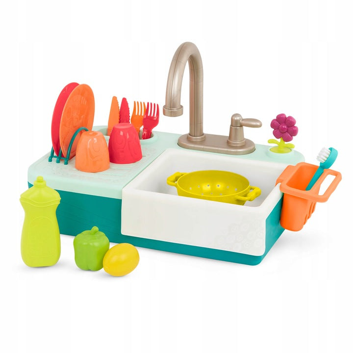 B.Toys Large Sink with WORKING FAUCET and Sink Accessories Brand B.Toys