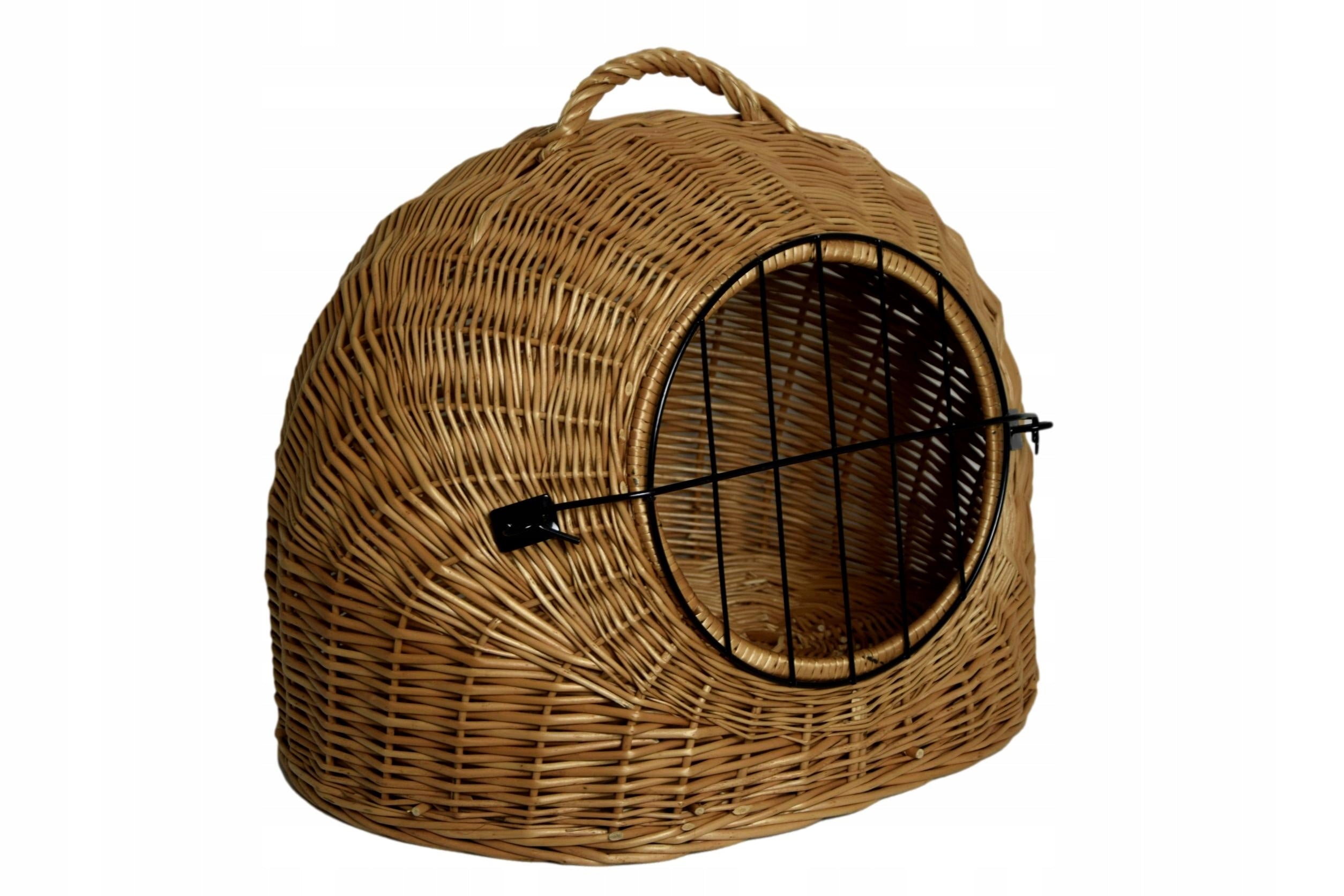 B. large wicker transporter BUDA cat bed pillow ash Packaging status original