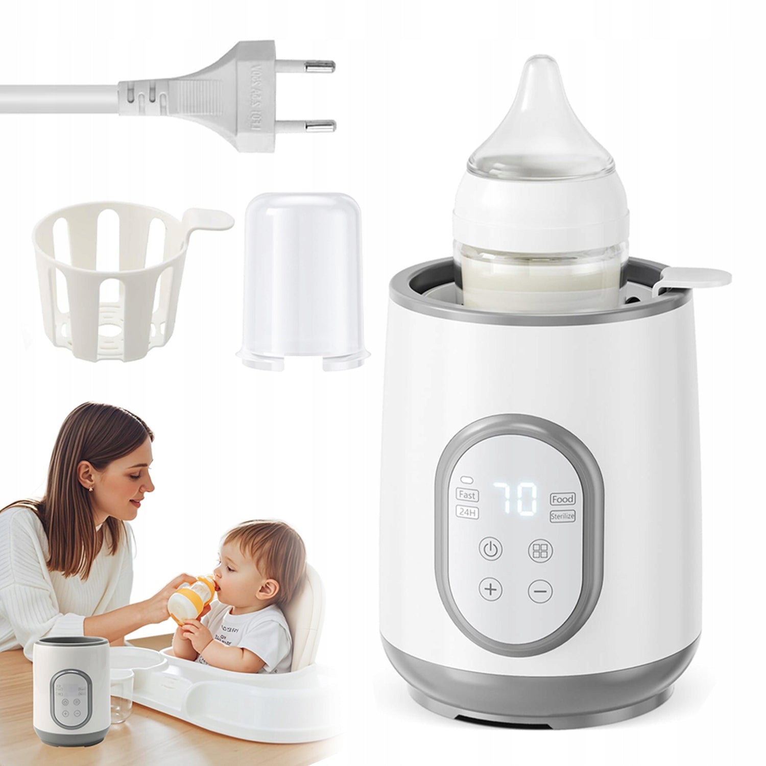 BABIES HEATER AND STERILIZER 8IN1 PORTABLE BOTTLE WARMER