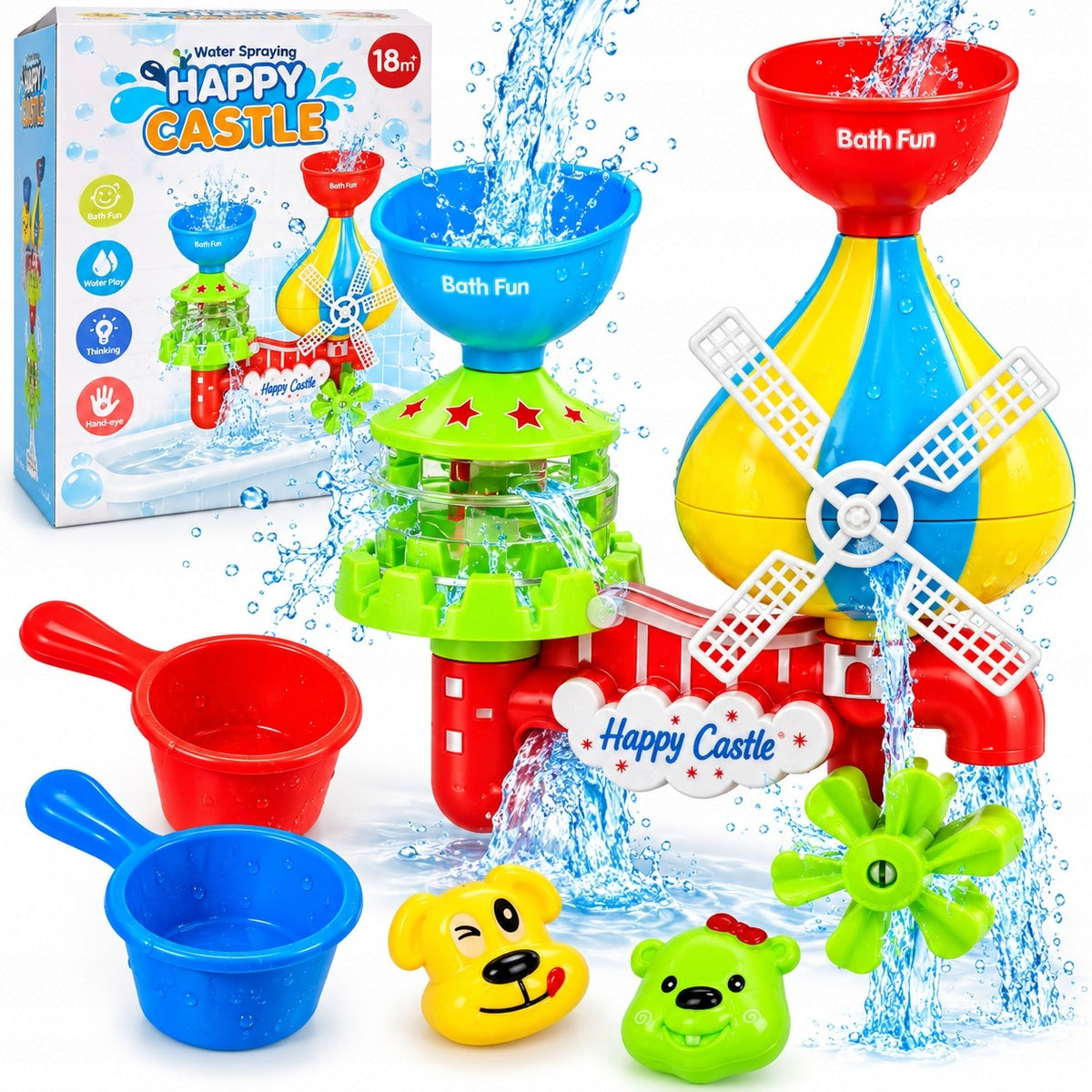 BABY BATHTUB BATH TOY WATER SET WATERFALL SUCTION CUP