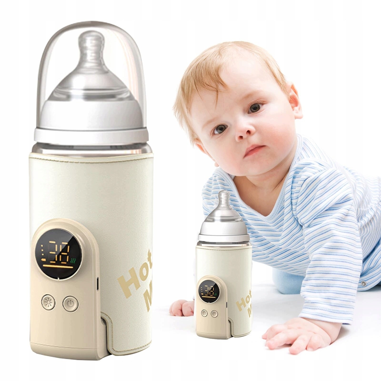 BABY BOTTLE WARMER 8000MAH USB-C TEMP ADJUSTMENT