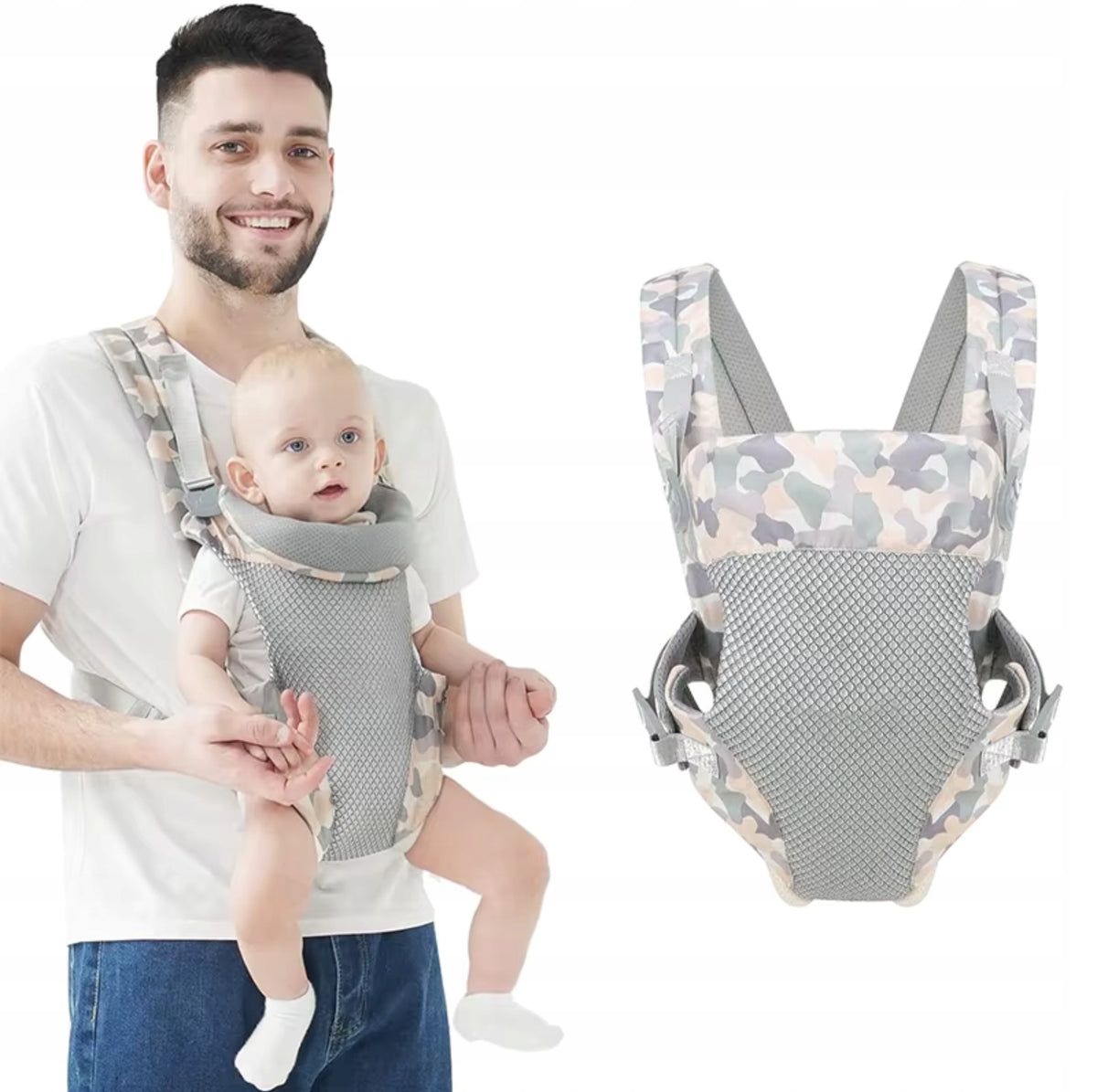 BABY CARRIER 4IN1 ERGONOMIC SOFT 3D MESH BABY WRAP 15KG Packaging status original