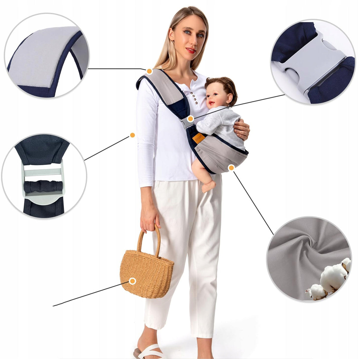 BABY CARRIER ERGONOMIC HIP CARRIER 20KG GREY EAN (GTIN) 0737041889683