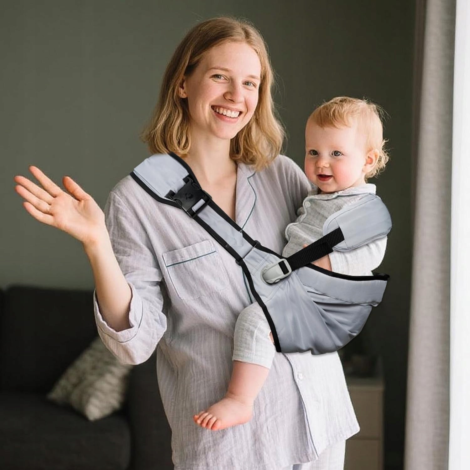 BABY CARRIER ERGONOMIC HIP CARRIER UP TO 27 KG SAFE Product weight with unit packaging 0.276 kg