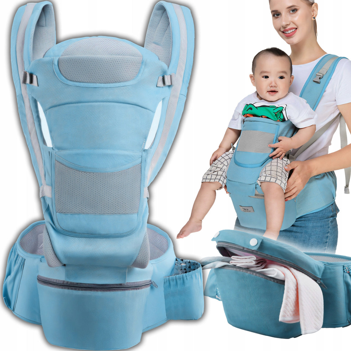 BABY CARRIER MULTIFUNCTIONAL CARRIER HIP AND BACK SEAT EAN (GTIN) 5907056106548