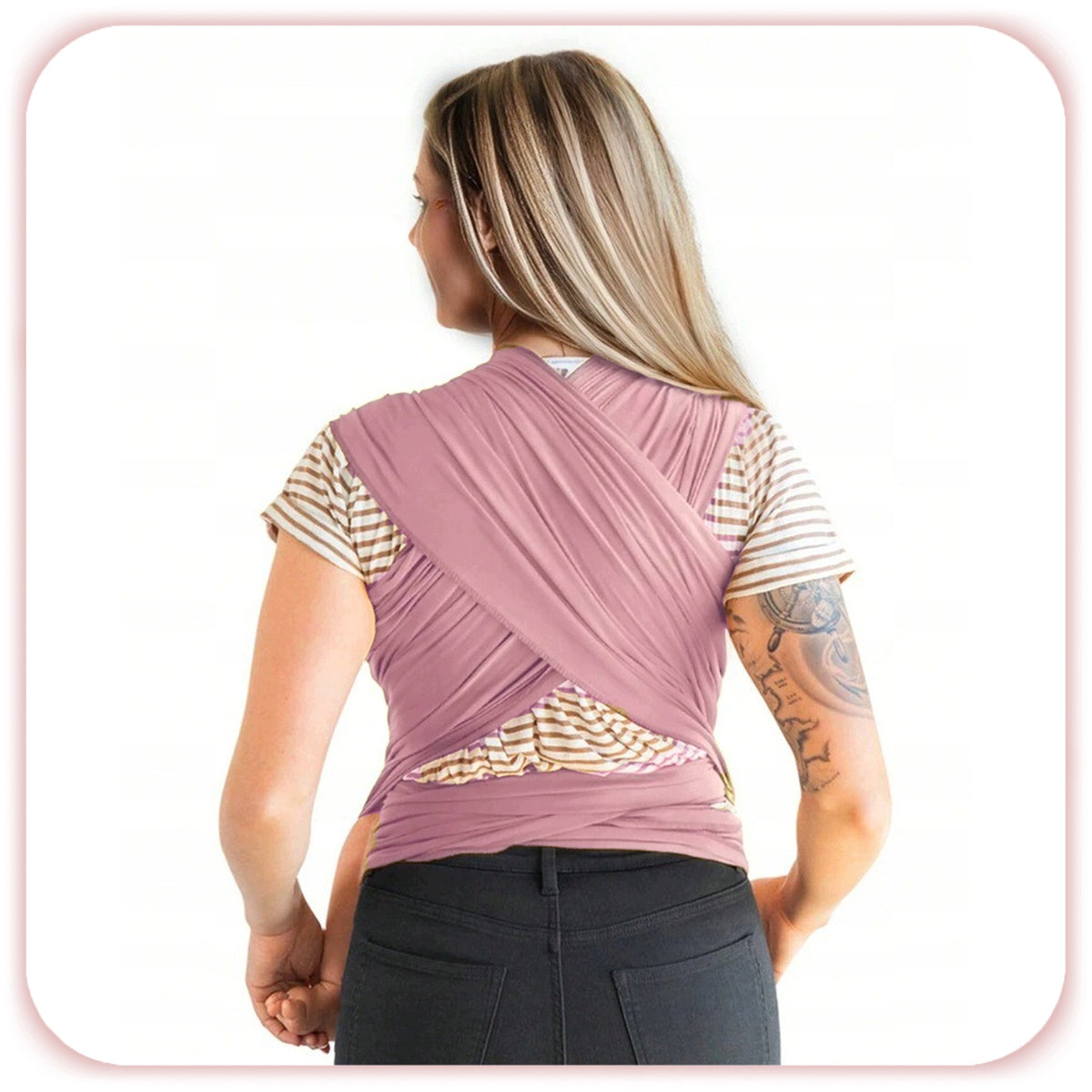 BABY CARRIER SCARF 20 KG ELASTIC PINK Manufacturer code 008761 CHUSTA DO NOSZENIA DZIECKA WIĄZANA