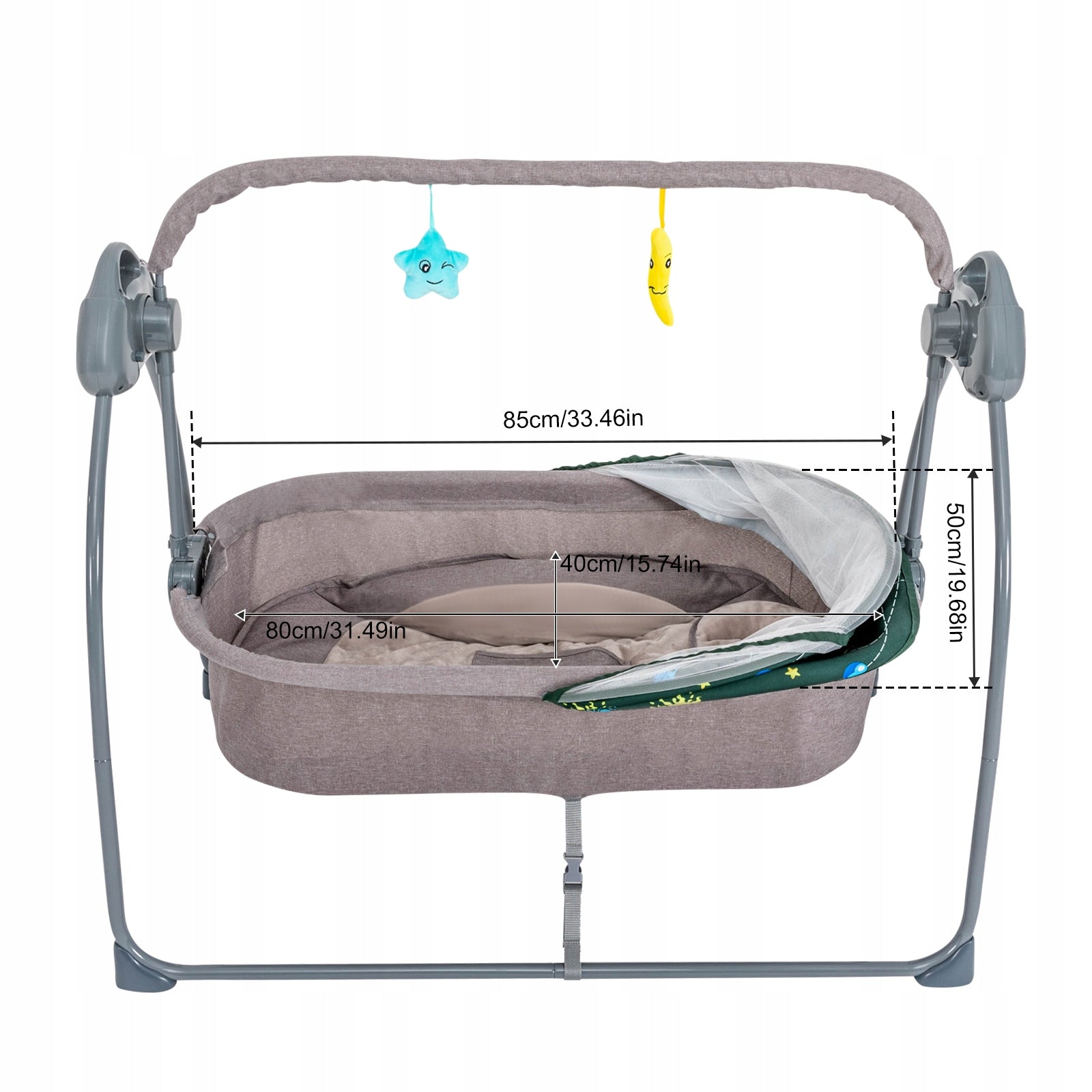 BABY CRADLE SWING 5 SPEED AUTO ROCKING CHAIR BED FOR 0-18 MONTHS Manufacturer code 630MY836YW