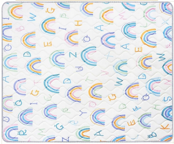 BABY CRAWLING MAT 127 x 127 CM NON-SLIP RAINBOW MOTIF