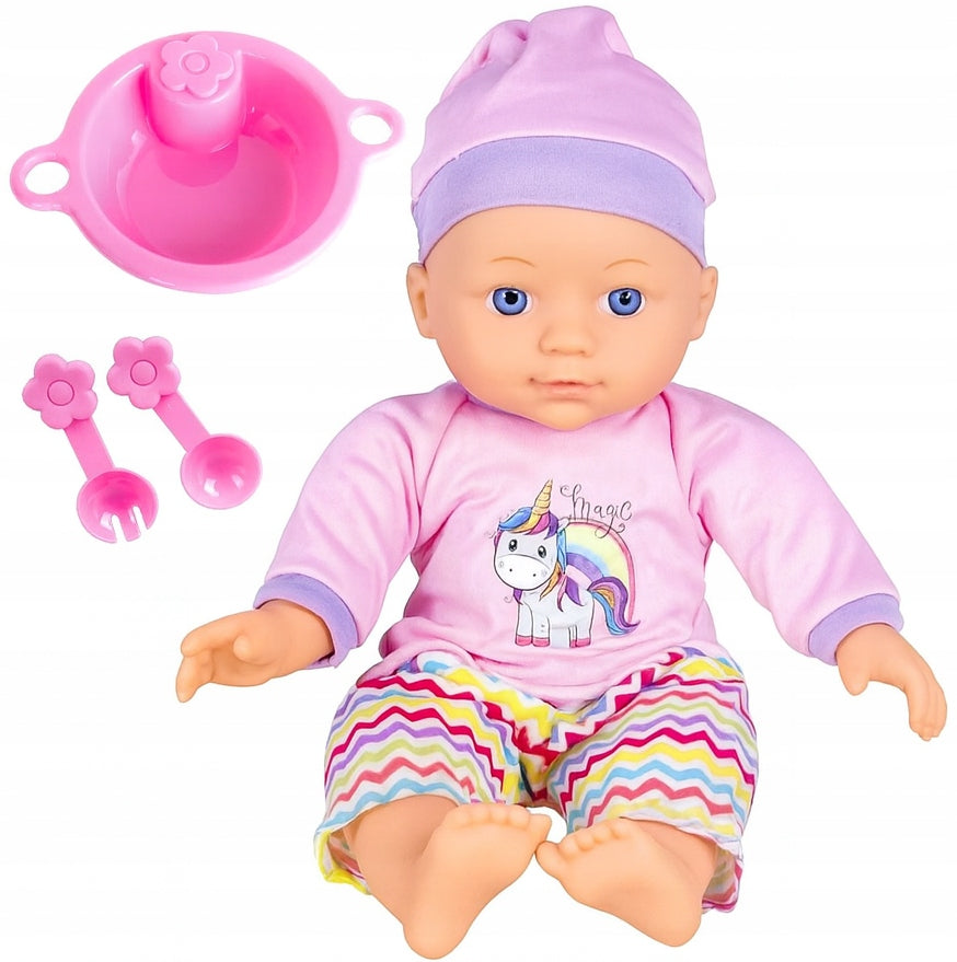 BABY DOLL BABY IN CLOTHES WITH FEEDING SET 30 CM Packaging status original