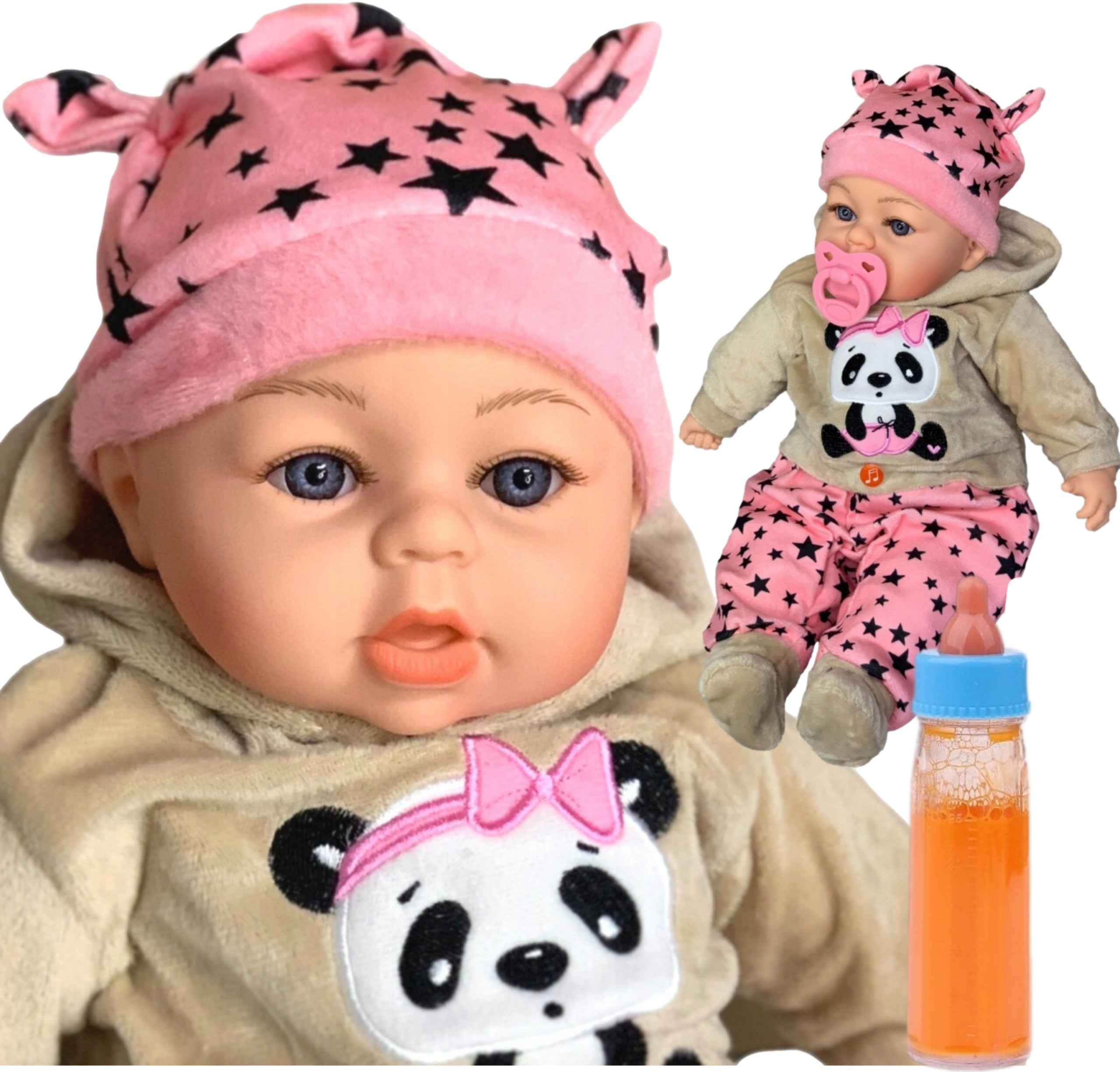 BABY DOLL LIKE ALIVE 45cm TALKS AND SINGS, PACIFIER