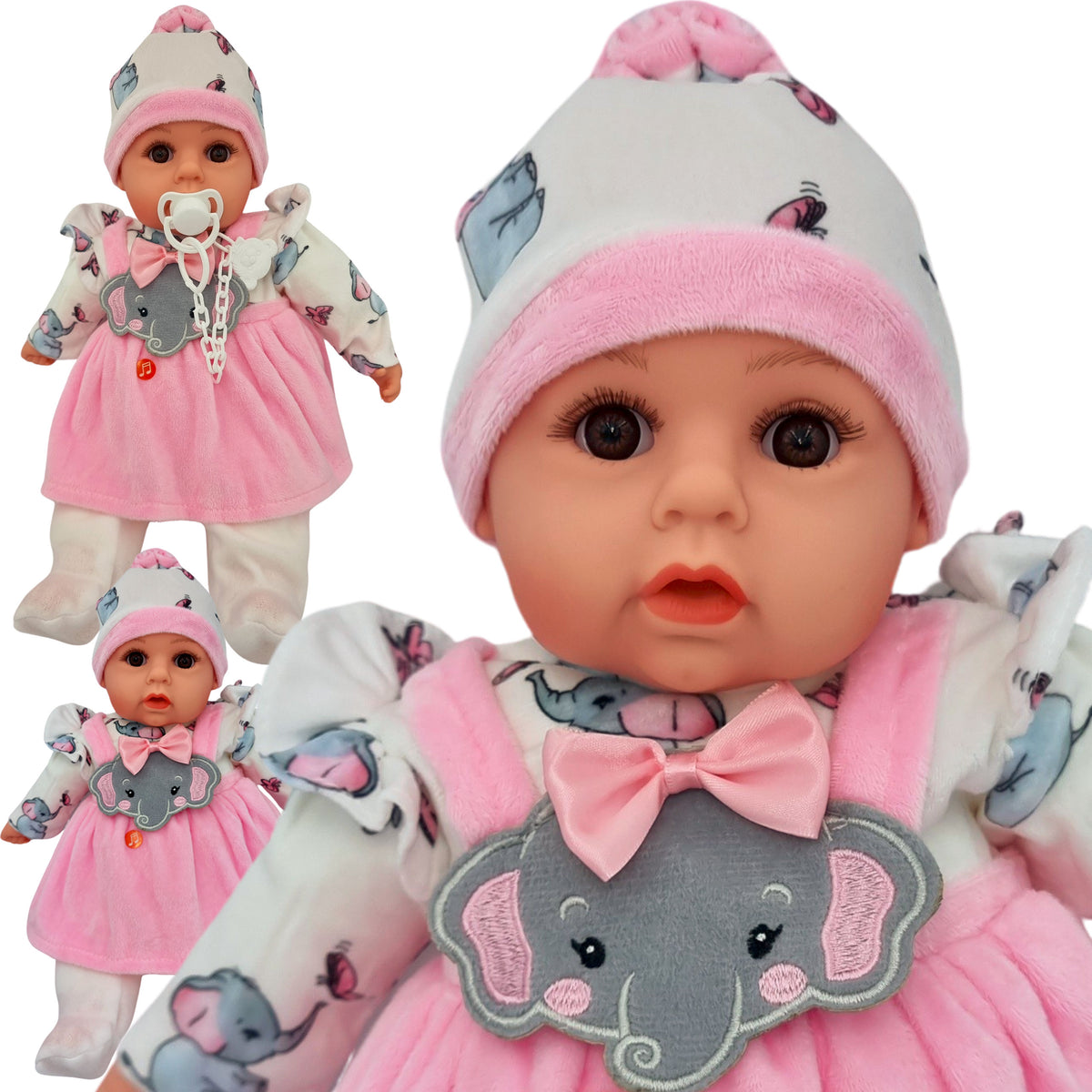 BABY DOLL SPEAKS AND SINGS Polish 45CM+DRAGON_51 Brand MarioToys