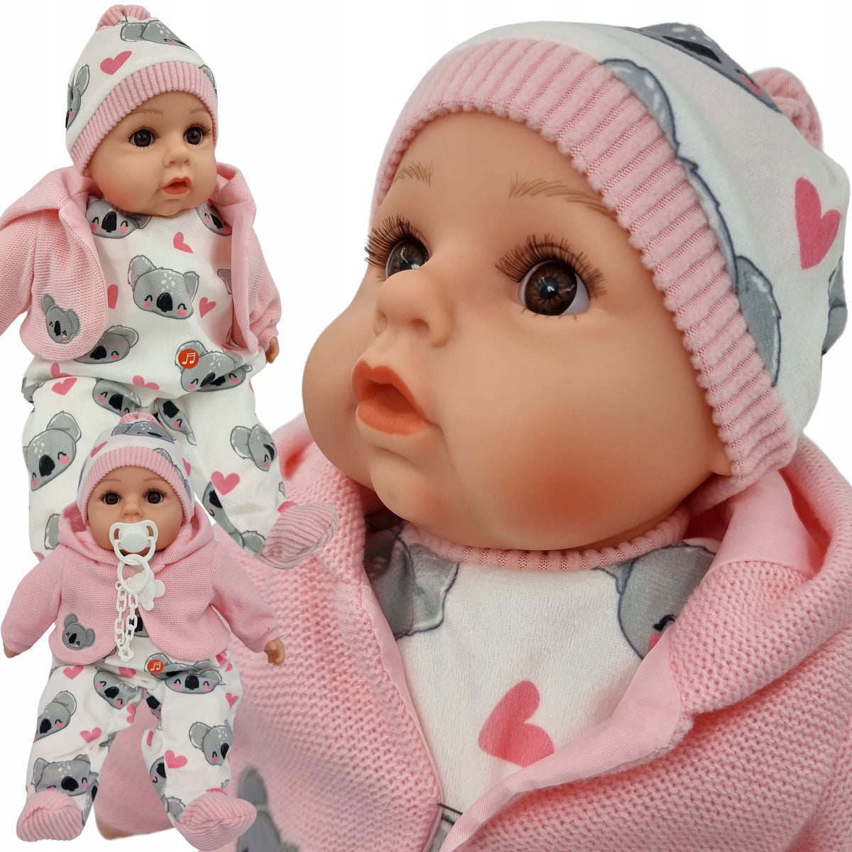 BABY DOLL SPEAKS AND SINGS Polish 45CM+DRAGON_67 Brand MarioToys