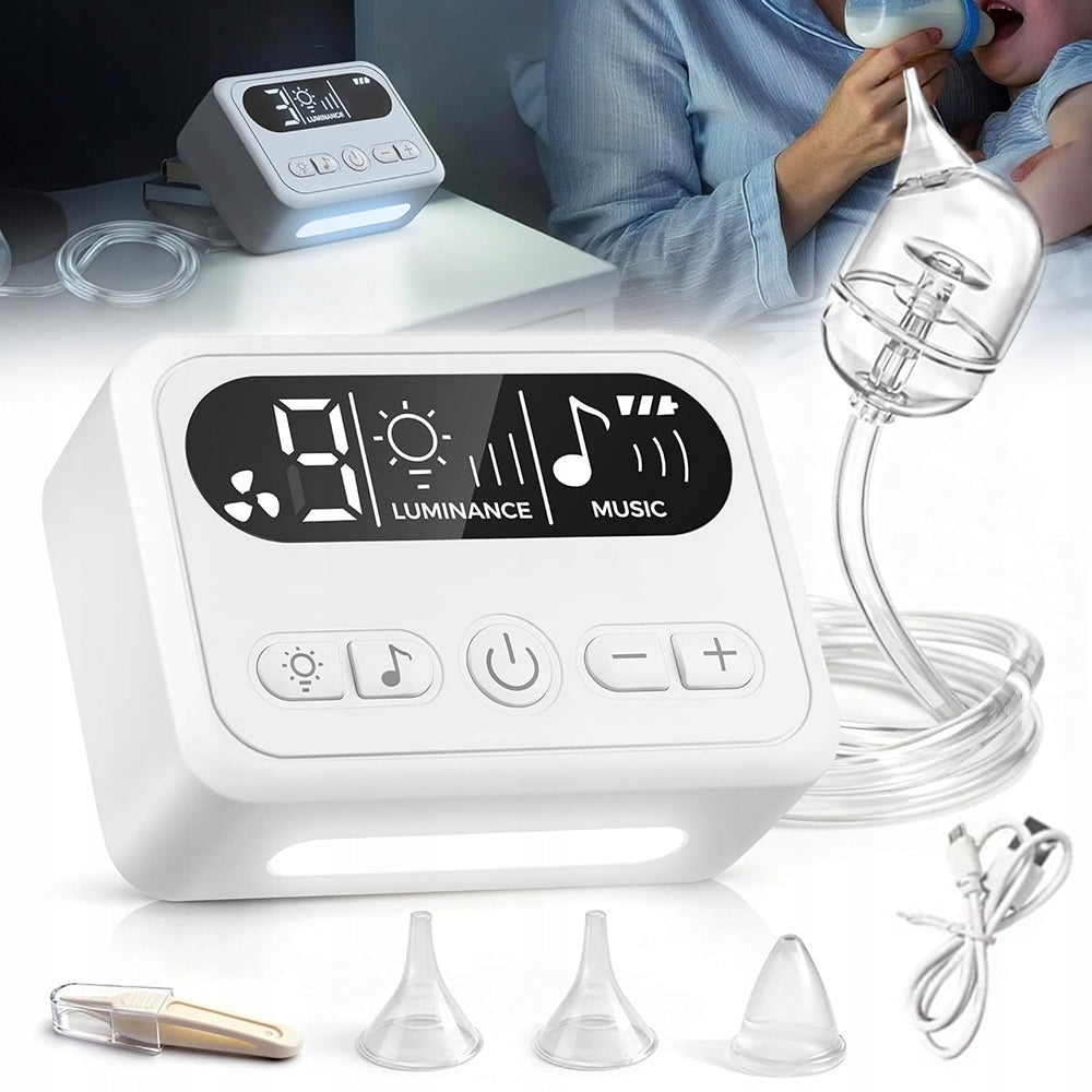 BABY ELECTRIC NASAL ASPIRATOR QUIET LCD 9 MODES 3 TIPS Medical device no