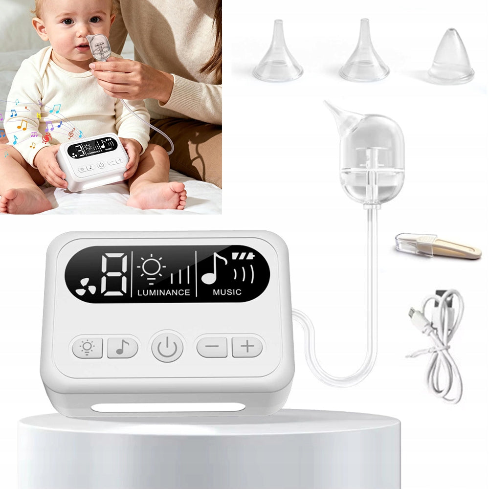 BABY ELECTRIC NASAL ASPIRATOR QUIET LCD 9 MODES 3 TIPS