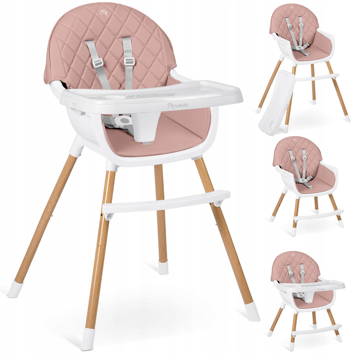 BABY FEEDING CHAIR ADJUSTABLE SEAT 3in1 TRAY