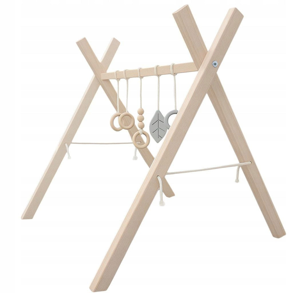 BABY GYM EDUCATIONAL GYMNASTIC WOODEN BEECH STAND FOR BABIES
